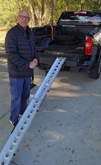 Aluminum Motorcycle Ramp, 440 lbs Capacity, 84.56