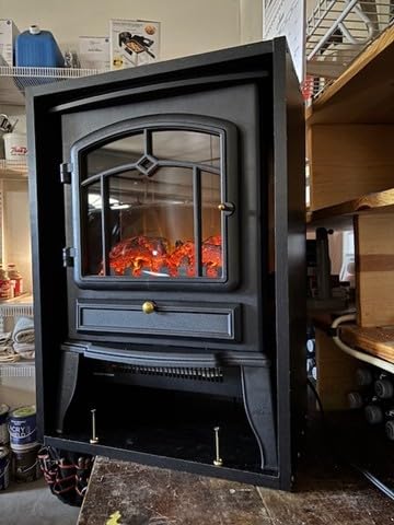 ZAFRO Electric Fireplace Stove with Dual Heat & Flame-Only Mode, 5100 BTU | 22 in, 1000W/1500W Settings customer photo 2