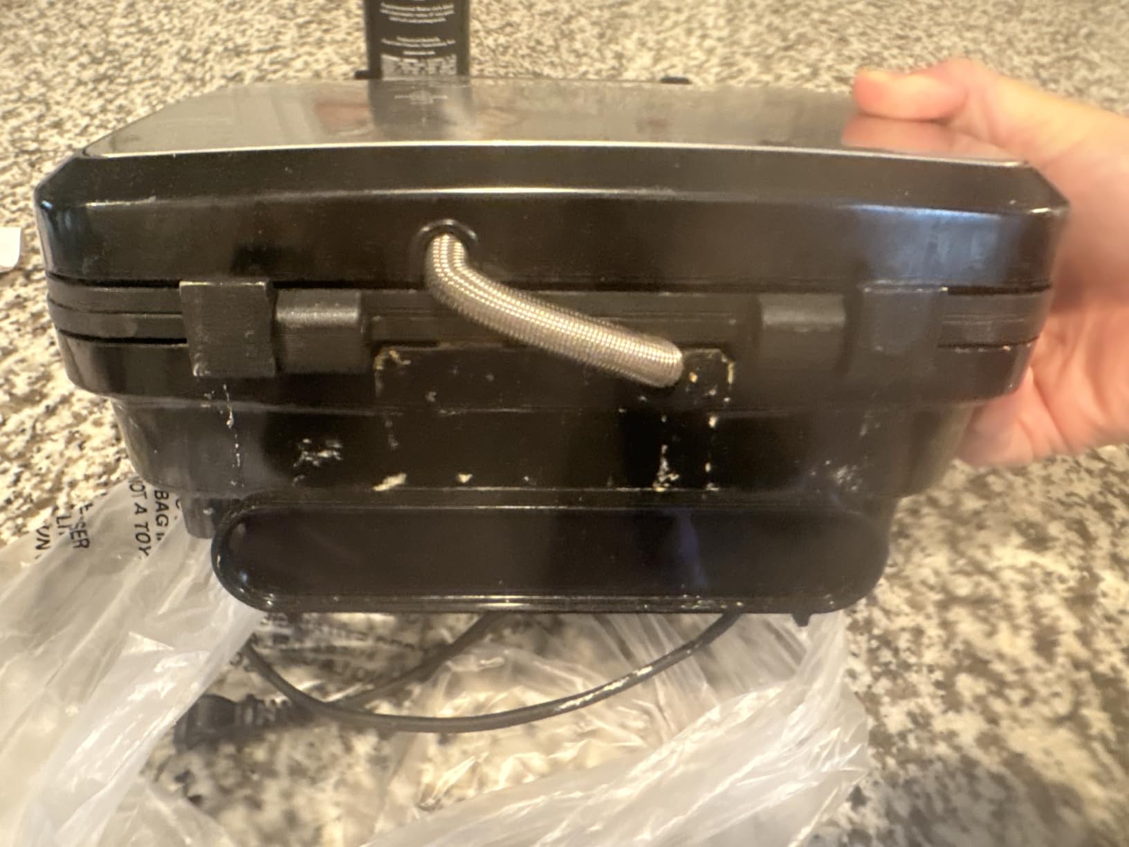 Cuisinart Belgian Waffle Maker, Stainless Steel, 4-Slice Square | Stainless steel waffle maker makes 4 squares, nonstick plate, browning settings & ready indicator lights, WAF-150NAS customer photo 2
