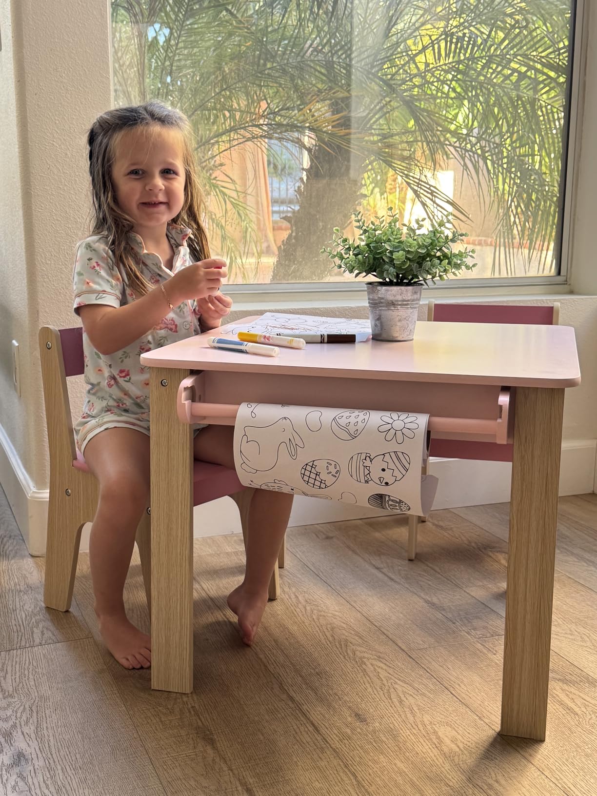 Delta Children - GapKids Table and 4 Chair Set with Paper Roll Holder - Greenguard Gold Certified, Pastel customer photo 1