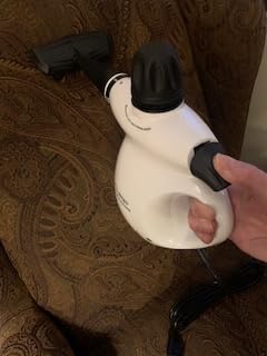 Steam Cleaner, Pressurized Handheld 13pcs Multi-Purpose Natural Deep Cleaning Steamer, Portable Steamer for Cleaning Home, Grout, Kitchen, Car, Window, Upholstery, Bathroom and Clothes, White customer photo 2
