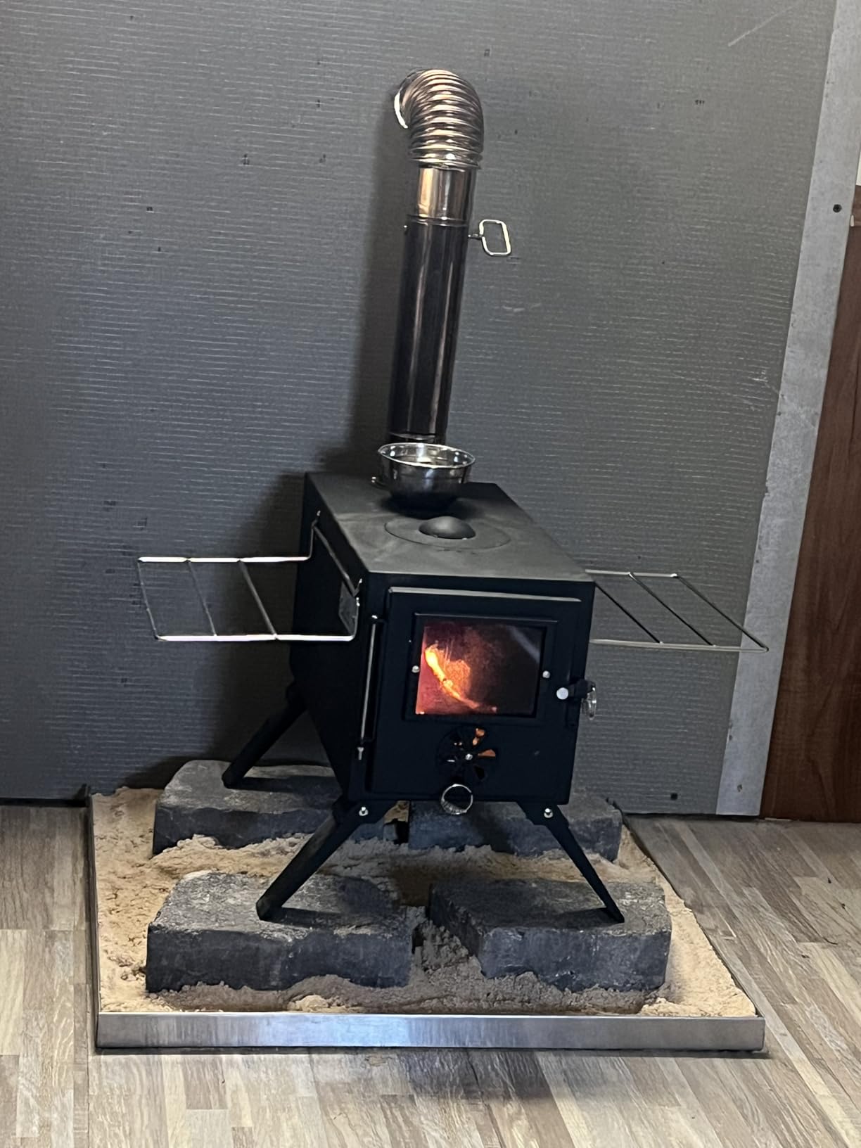 Hot Tent Stove, AVOFOREST 304 Stainless Wood Burning Stove, Portable Wood Stove with 6 Stainless Chimney Pipes for Outdoor Heating & Cooking, Ice Fishing, Hunting customer photo 1
