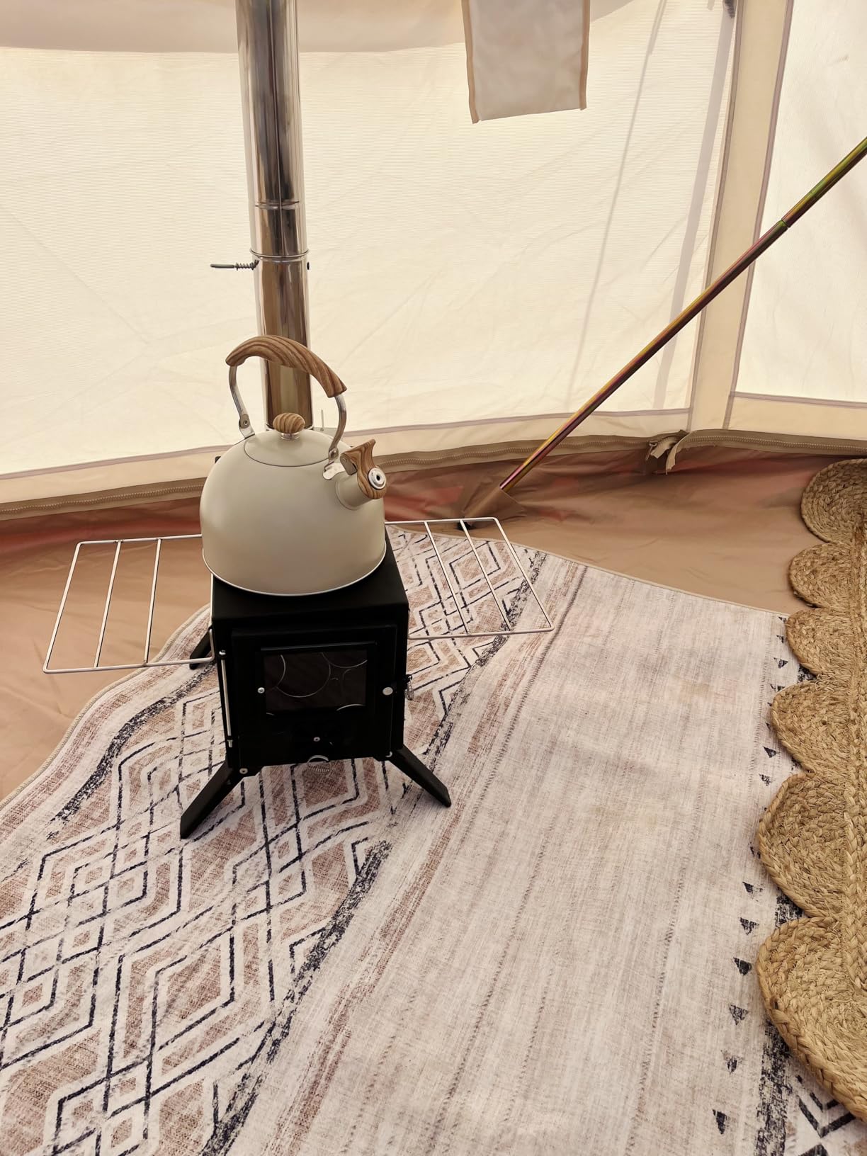 Hot Tent Stove, AVOFOREST 304 Stainless Wood Burning Stove, Portable Wood Stove with 6 Stainless Chimney Pipes for Outdoor Heating & Cooking, Ice Fishing, Hunting customer photo 2