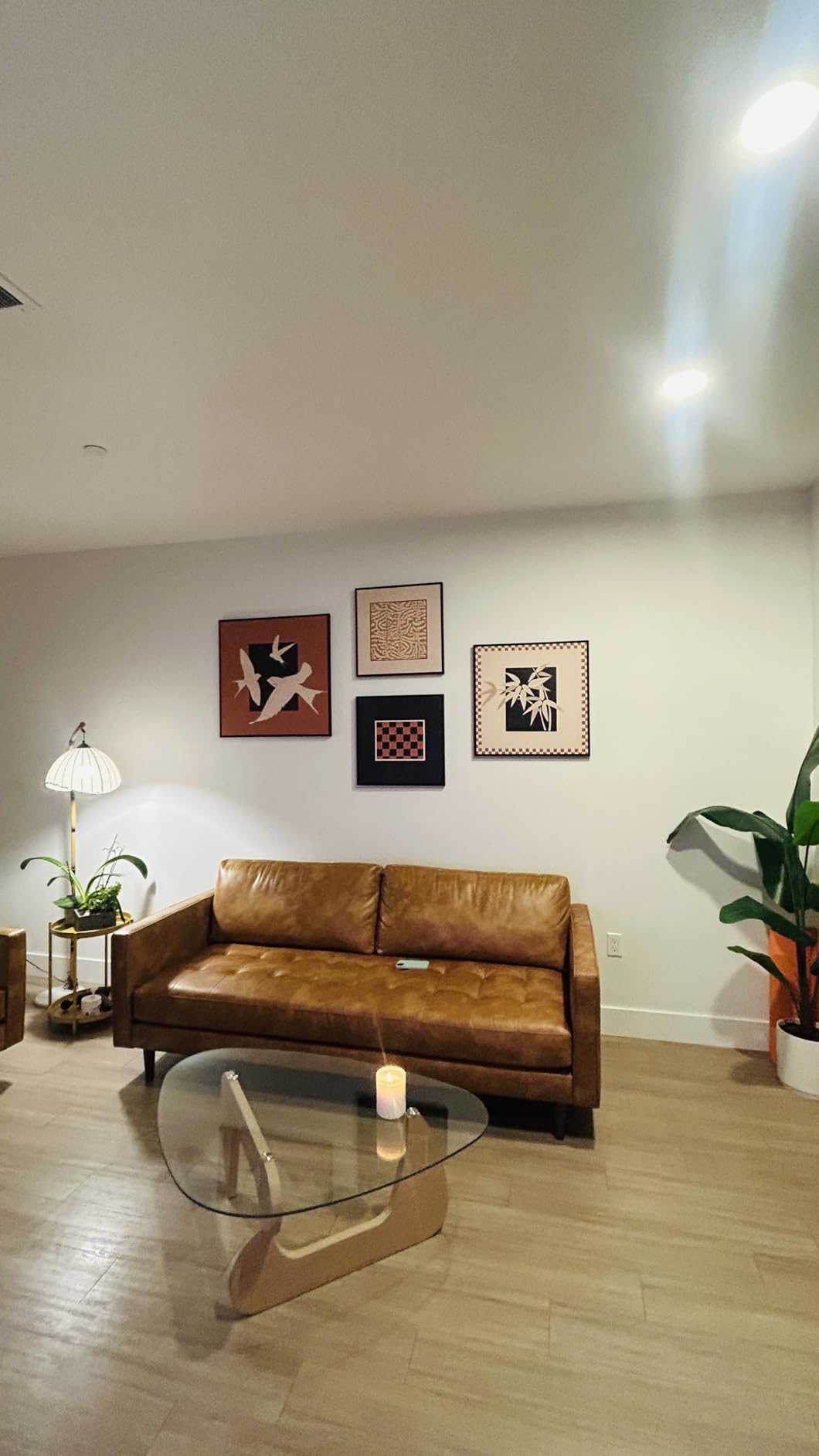 Large Framed Neutral Abstract Wall Art for Living Room, 4 Piece Beige Brown Canvas Prints Paintings Artwork for Walls, Earth Tone Modern Minimalist Pictures for Dining Room Bedroom Office Wall Decor customer photo 1