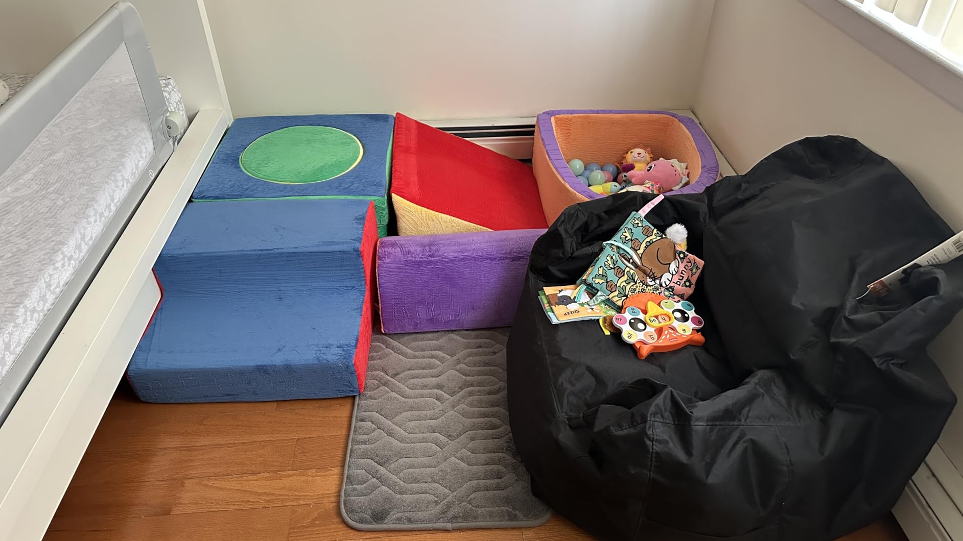 6PC Toddler Climbing Toys Indoor, Foam Climbing Blocks for Toddlers | Crystal Velvet Foam Climbing Blocks for Toddlers 1-3, Soft Baby Climbing Toys for Climbing and Crawling, Balls not Included customer photo 1