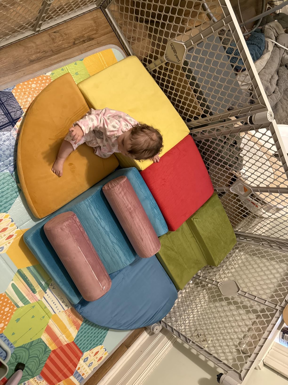 YENING Foam Climbing Blocks for Toddlers 1-3 Baby Climbing Toys for 1 Year Old Soft Play Set for Babies 6-12 Months Indoor 8 Piece customer photo 2