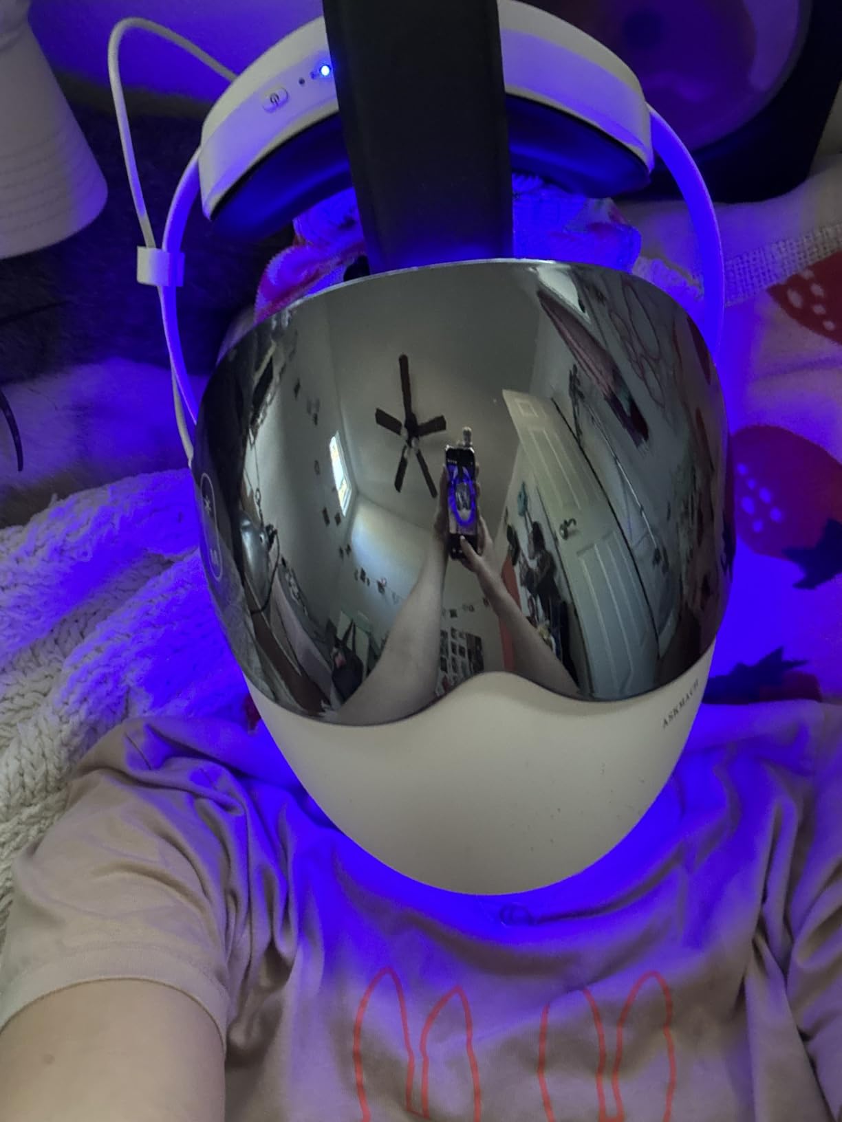 Red Light Therapy for Face, FDA Cleared LED Face Mask, Sapphire Blue | Truly Wireless, 396 Gold-Wire LEDs, 7 Light Modes, 20+ Sessions/Charge, Full-Face Coverage, Travel-Friendly, 3-Year Warranty customer photo 2