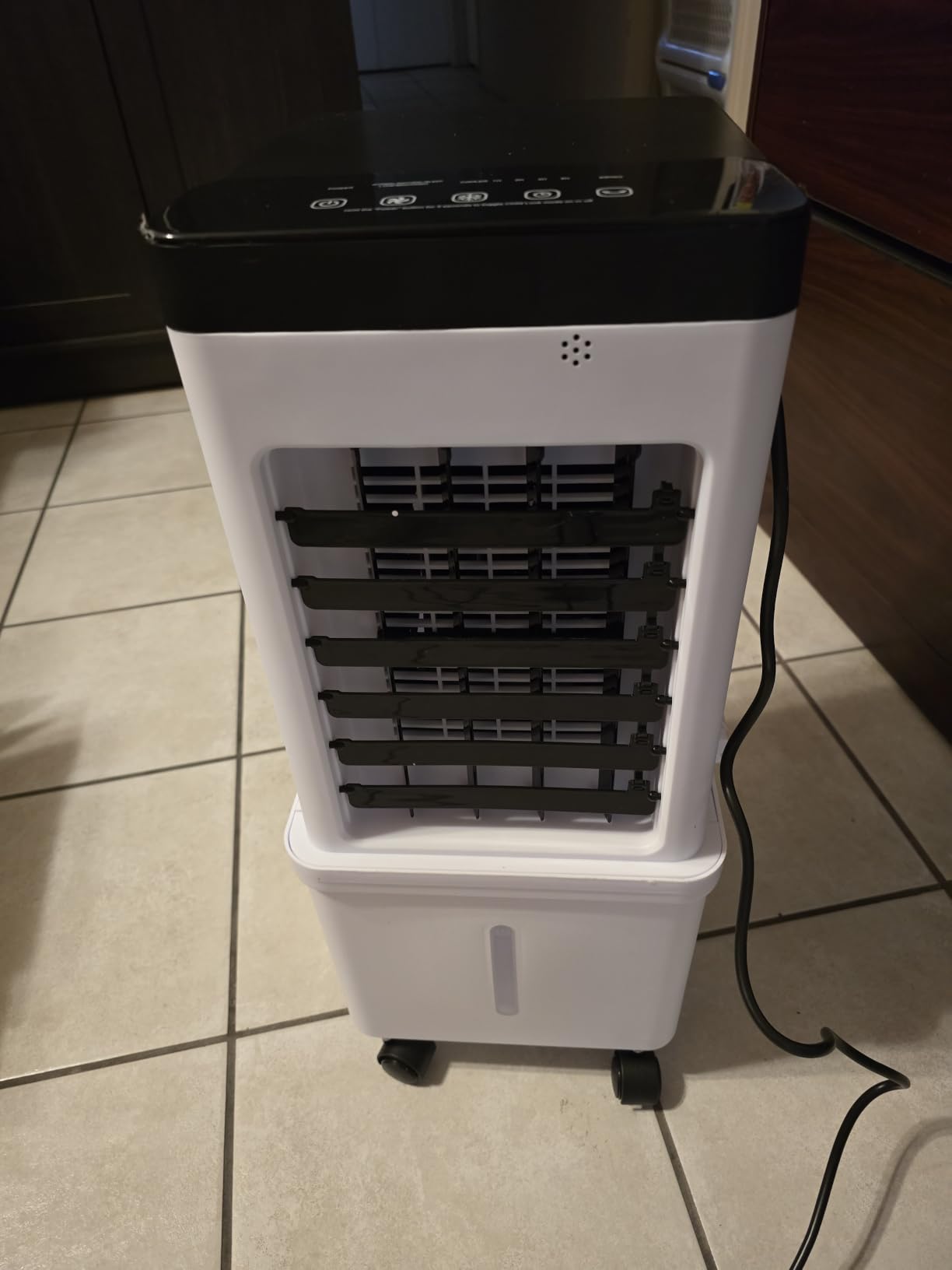 Evaporative Air Cooler, Portable Swamp Cooler for Home with 4 Wind Modes | 3.5-Gallon Water Tank, 3 Speeds, 120° Swing & 45 dB Low Noise Cooling with 4 Ice Packs for Bedroom, Office & Indoor Use customer photo 2