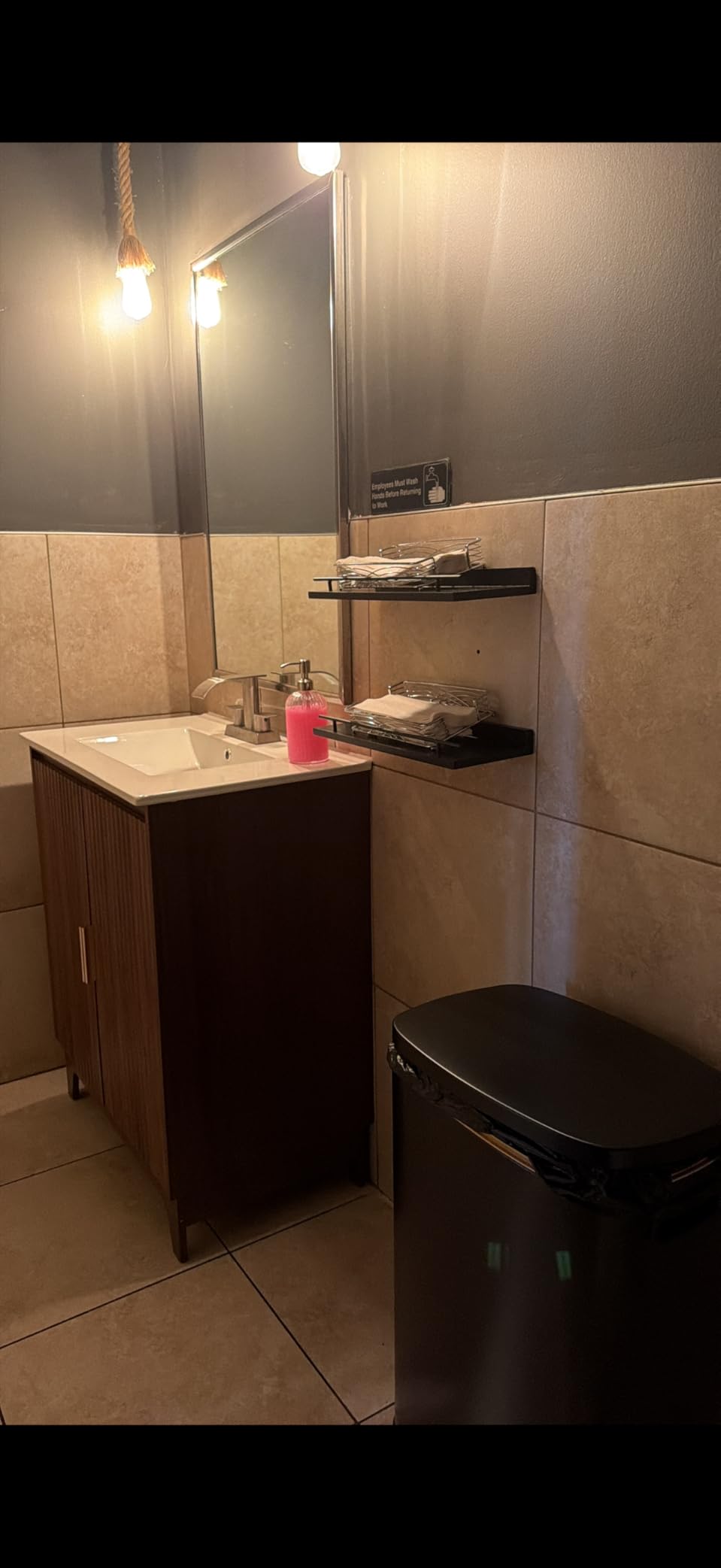 VINGLI 24 Inch Bathroom Vanity with Sink, Mid Century Modern Fluted Vanity Cabinet with Ceramic Basin, Small Free Standing Combo for Powder Room, Soft Close Doors, Natural Oak customer photo 1