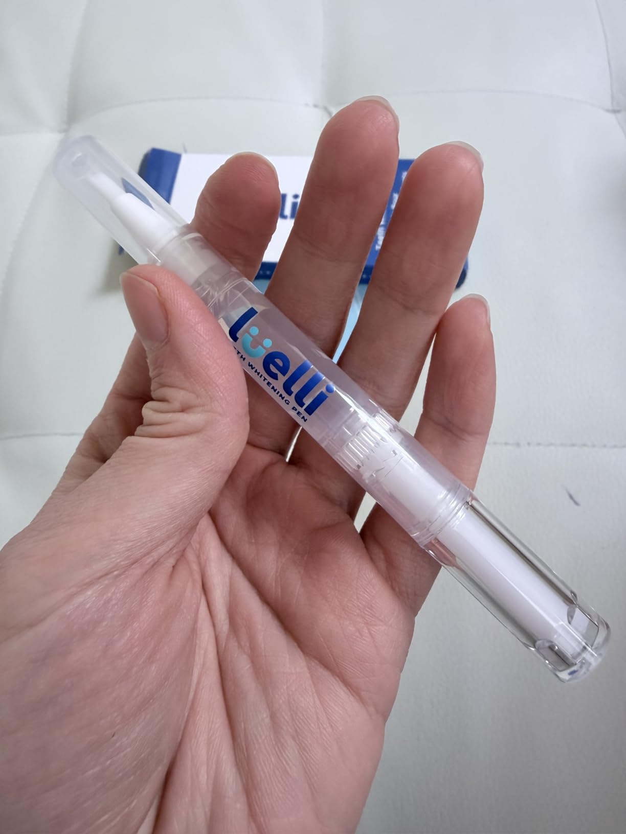 Luelli Teeth Whitening Kit with 35% Carbamide Peroxide - Teeth Whitener for Sensitive Teeth | Enamel Safe - 32 LED Lights - Wireless with Tray and Whitening Gel Pen for Home | Travel (Mint) customer photo 1