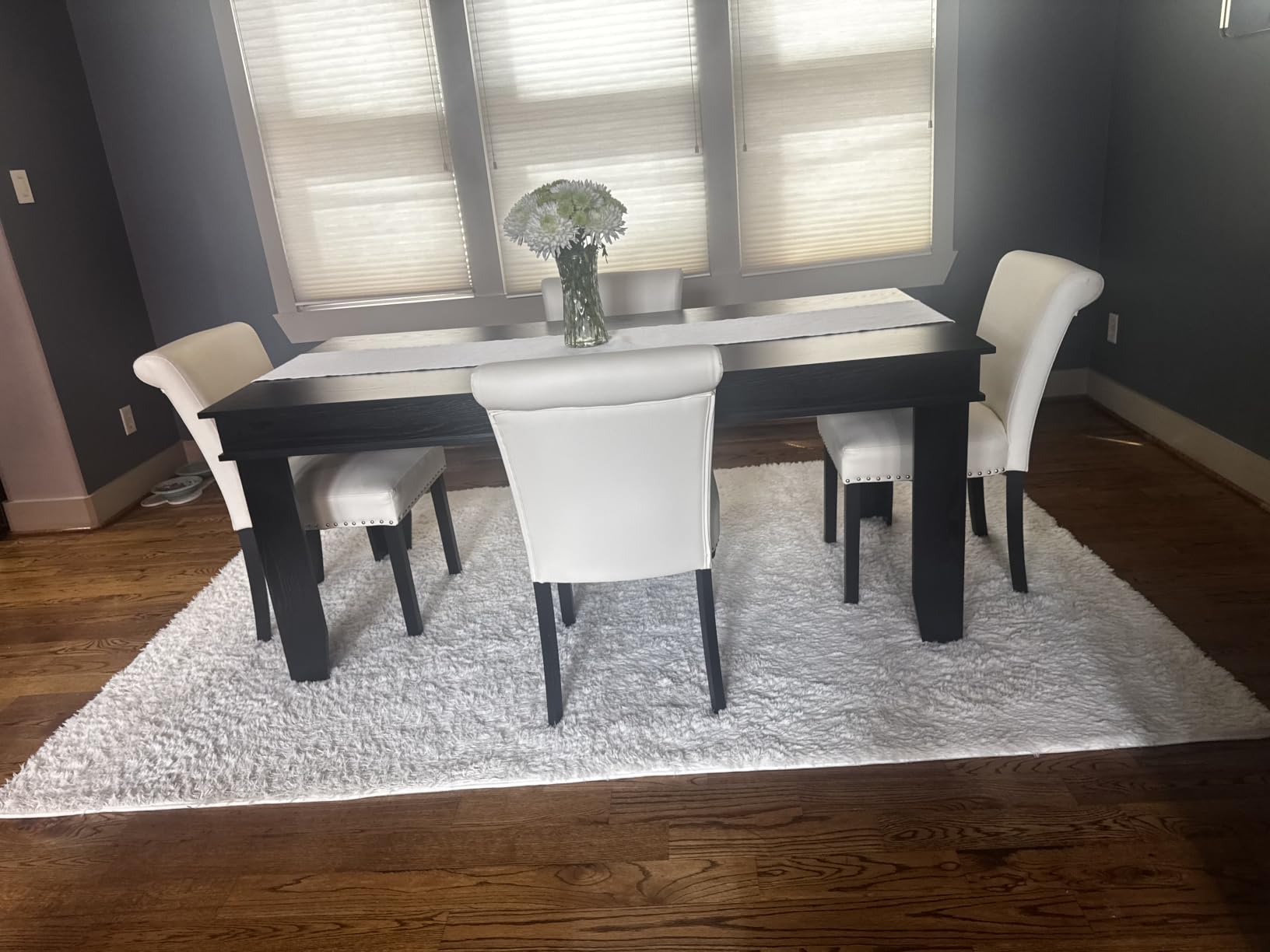 GarveeHome Farmhouse Dining Table for 6-8 People, 71 in Long Kitchen Tables with Wooden Sturdy Frame, 6 ft Large Rectangular Dinner Table for Dining Room, Kitchen, Grey customer photo 2