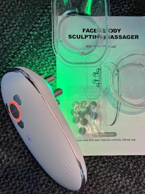 Dopsikn Body Sculpting Machine with Red Light Therapy for Face & Body, Cupping Therapy, Electric Cellulite Massage Tool with 2 Cups, Gift for Women, White customer photo 2