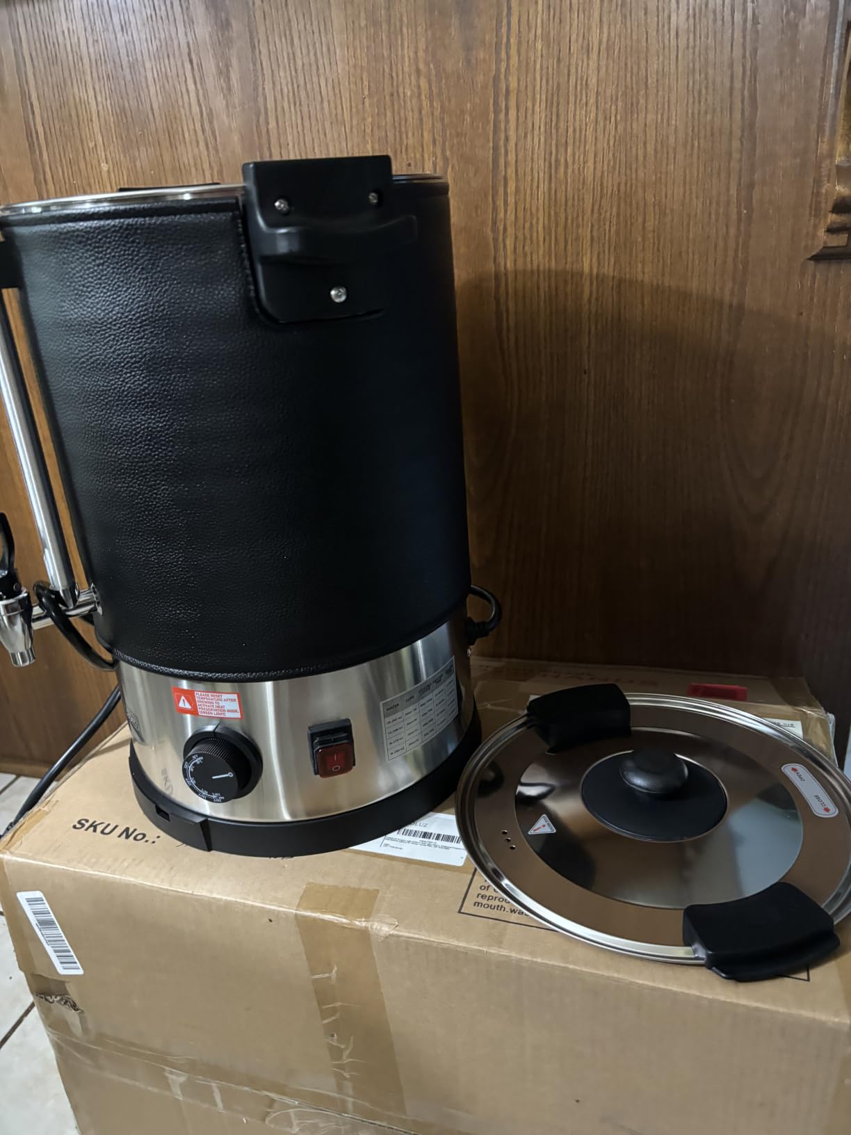 100 Cup Commercial Coffee Urn - Double-Wall Stainless Steel Large Coffee Percolator Dispenser, Quick Brew & Keep Hot, 100 Cup Coffee Maker for Events, Catering, Parties, Also for Tea, Water, Beverages customer photo 1