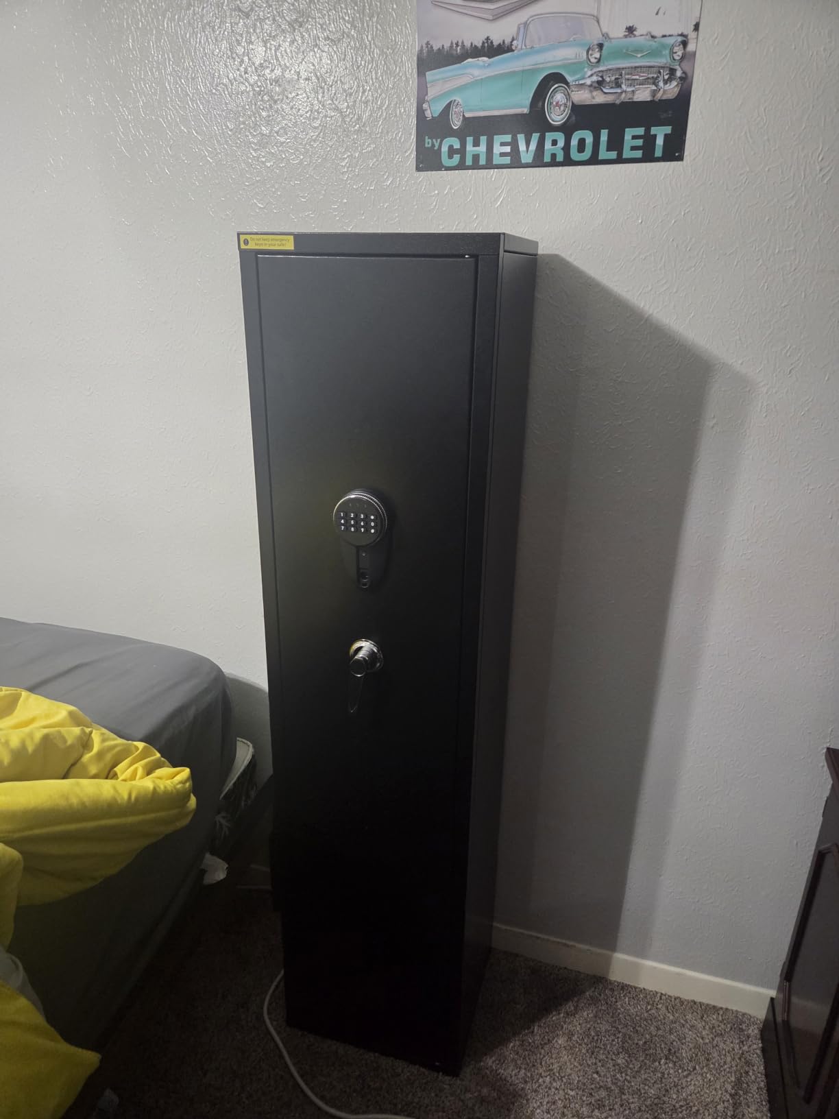 [No Assembly Required] Gun Safe for Rifles and Pistols, with Built in Storage Box, Shotgun Safe, Gun Safes for Rifle and Password Lock, 57