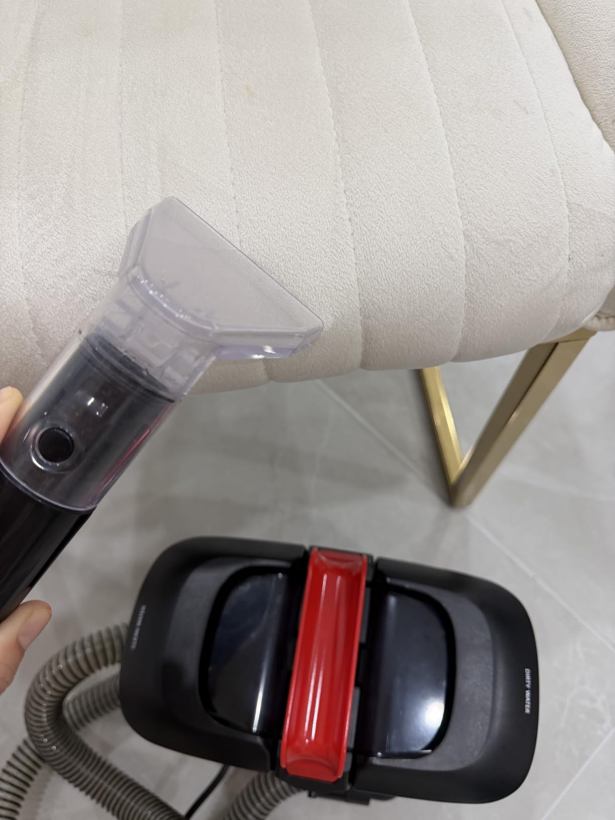 Portable Spot Cleaner Machine for Carpet & Upholstery, 15 Kpa Strong Suction Furniture Cleaner Machine for Pet Stain, Rug, Couch & Car, Spot Cleaner Machine with Versatile Tools & Self-Cleaning System customer photo 1