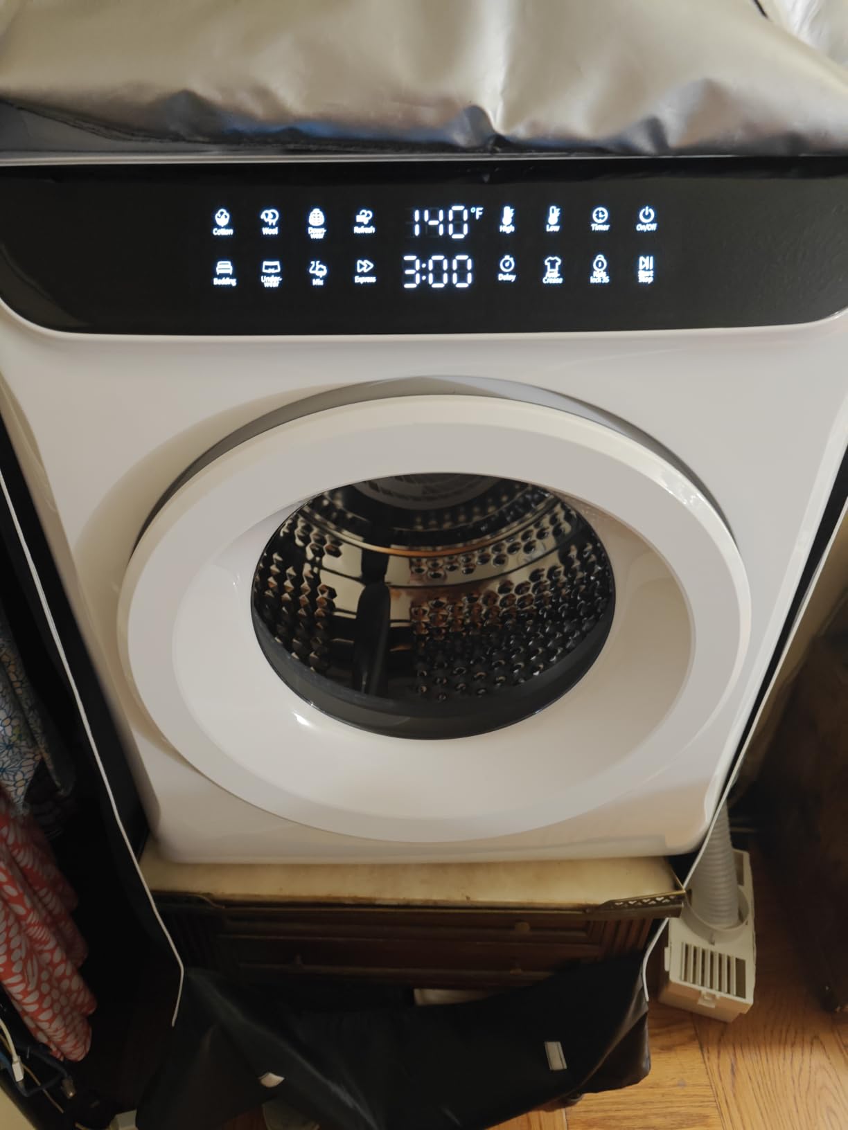 Clothes Dryers for Laundry, Electric Dryer Machine with LED Control,1400W Dryer Machine with 8 Drying Modes, White customer photo 1