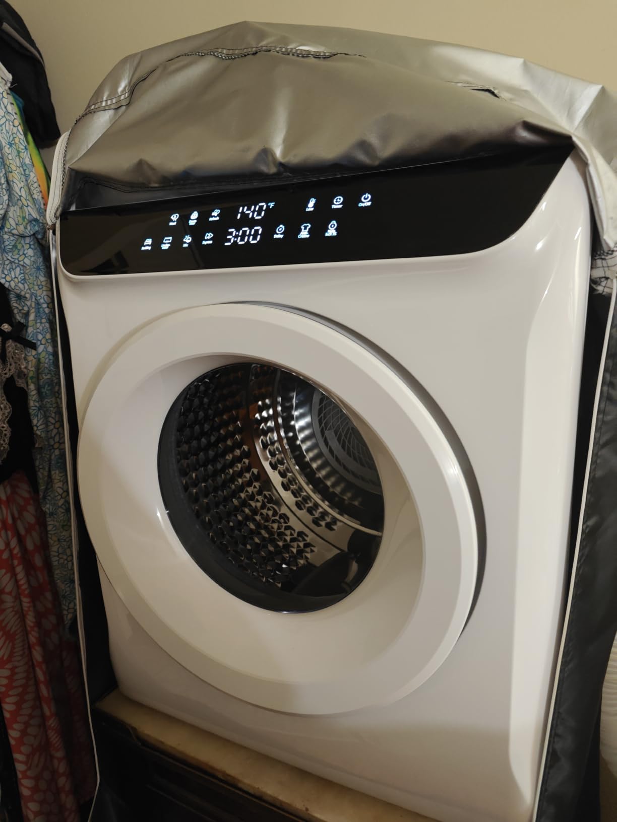 Clothes Dryers for Laundry, Electric Dryer Machine with LED Control,1400W Dryer Machine with 8 Drying Modes, White customer photo 2