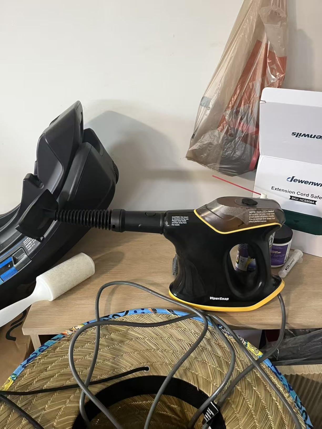 Heavy Duty Handheld Steam Cleaner, Multipurpose Pressurized Steam Cleaner with Continuous Steam & Safety Lock, 10S Fast Heating for Home, Car, Kitchen, Shower, Grout & Upholstery, 9 Accessories customer photo 2