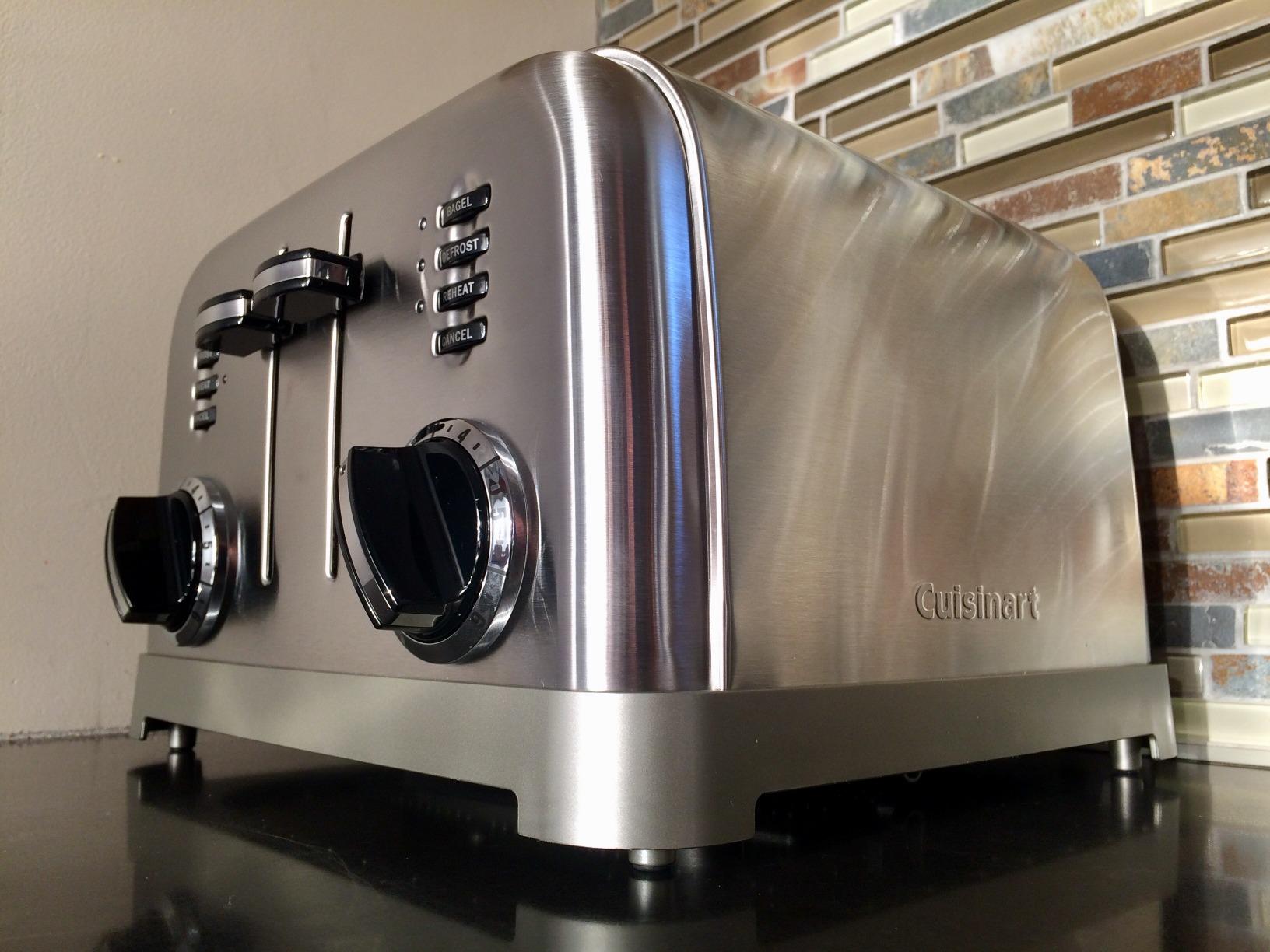 Cuisinart Toaster, Extra-Wide Slots, Stainless Steel, 4-Slice | Bagel, pastry & bread toaster with defrost/reheat functions, 6-setting browning dials & a slide-out crumb tray, CPT-180P1 customer photo 2