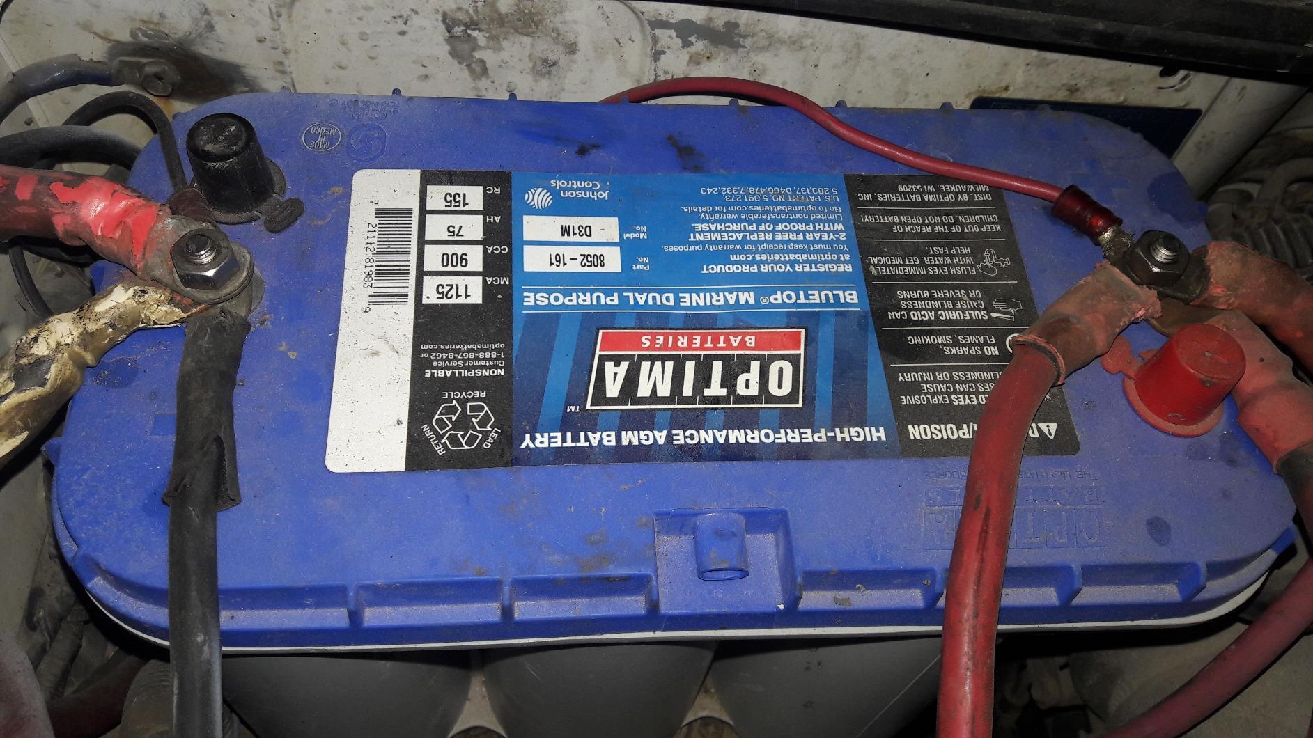 OPTIMA Batteries D31M BLUETOP Boat and RV Dual Purpose Sealed AGM Battery | High Performance Deep Cycle and Starting Battery, 900 CCA, Dual Terminal, Maintenance Free, Versatile Mounting customer photo 2