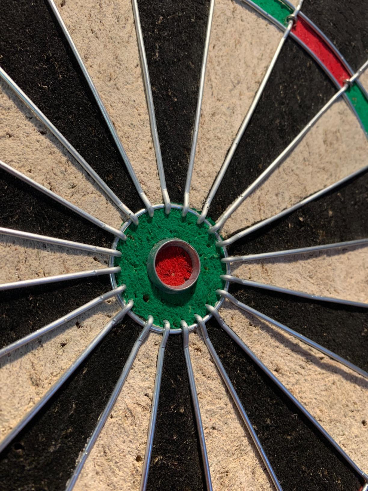 Unicorn Striker, Classic, and Contender Bristle Steel Tip Dartboard Models - Recreational-Quality Bristle Dartboard - Rotatable Metal Number Ring - Slim Wire Fasteners to Reduce Bounce Outs customer photo 1