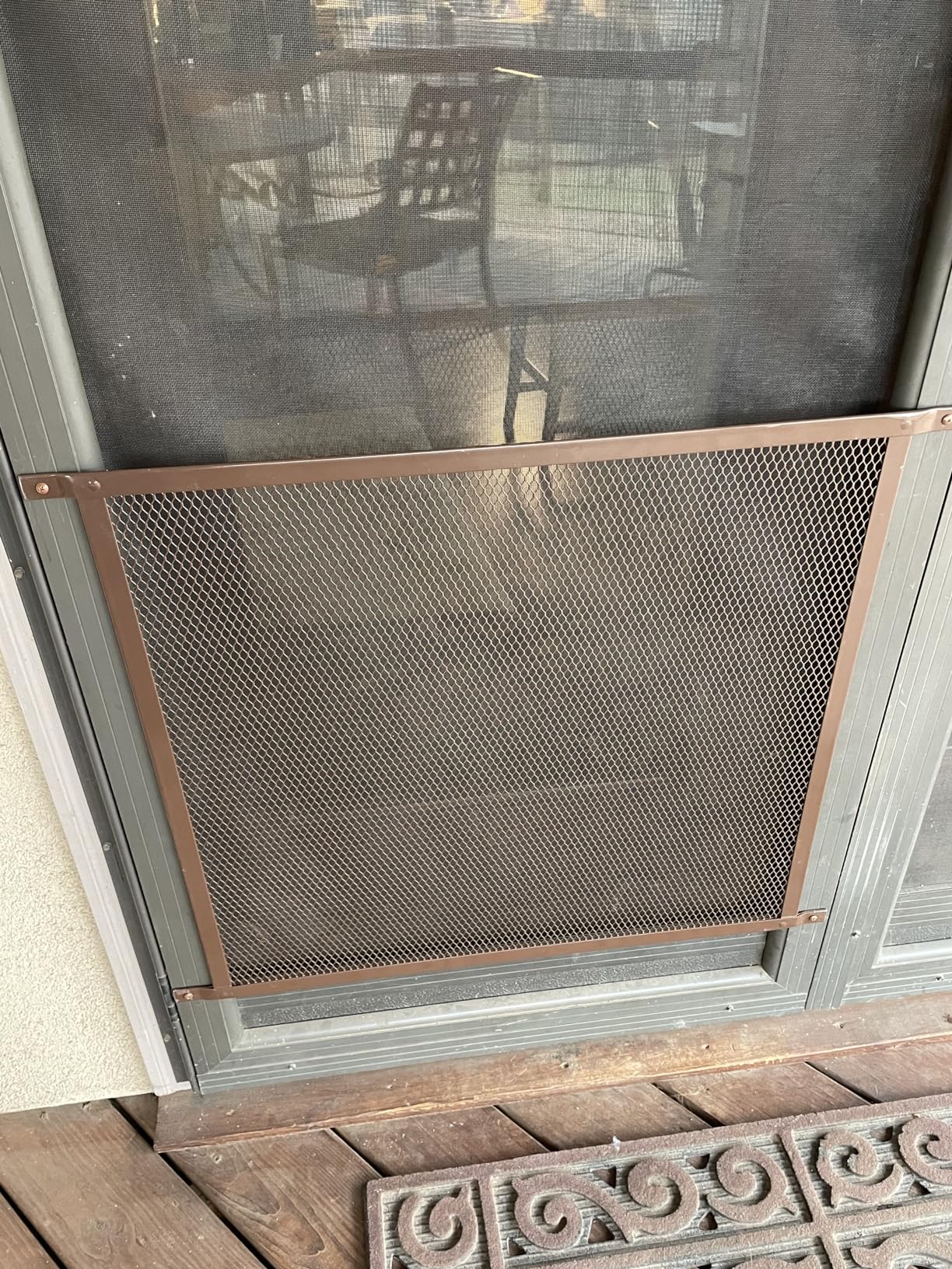 Saint-Gobain ADFORS Brown Screen & Storm Door Grille, 24 Inches x 34 Inches - Durable Door Grille for Added Protection, Pet-Friendly - Brown customer photo 2