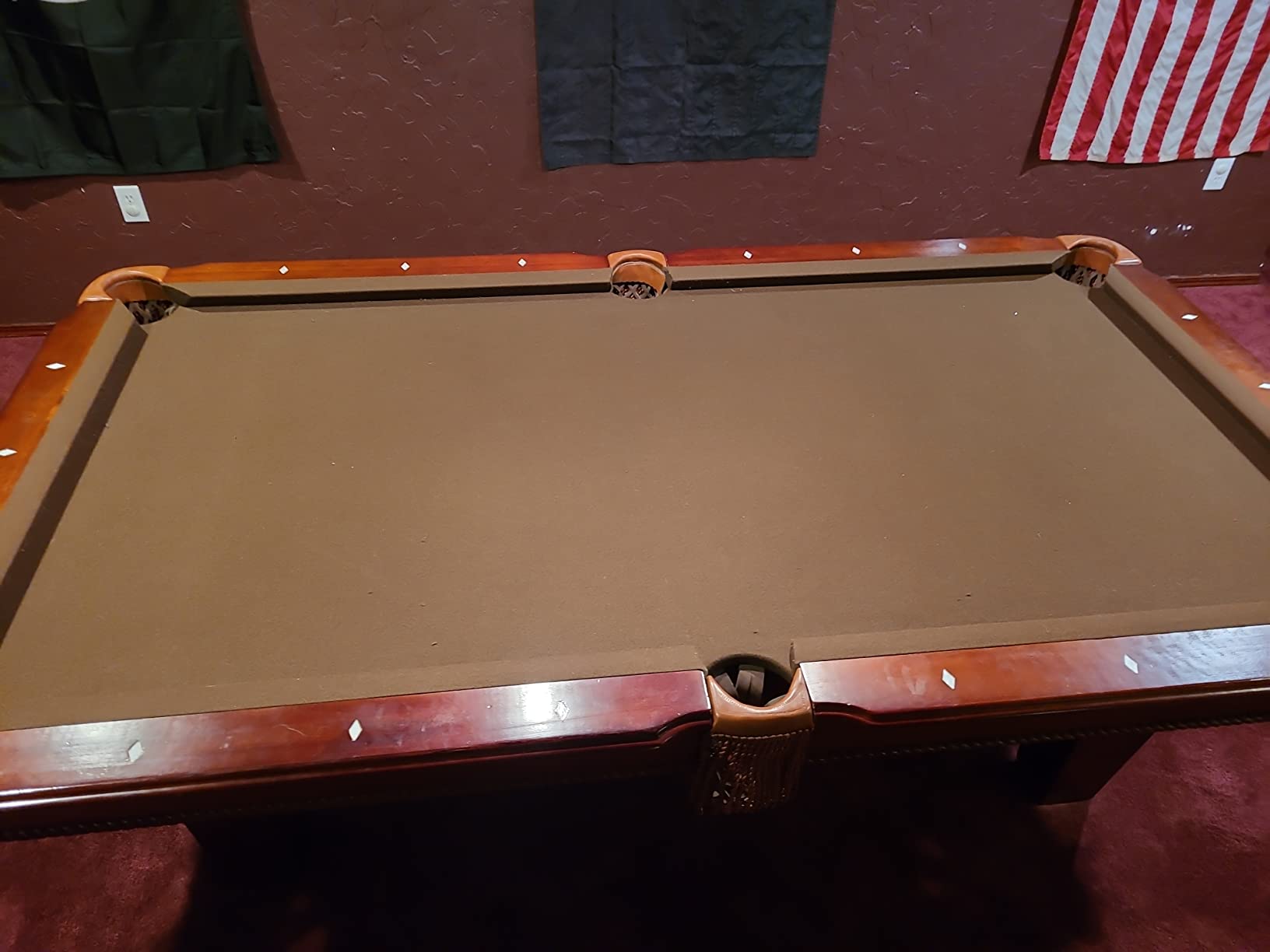 Fat Cat Frisco 7.5 Foot Pool Table, Billiard Table with Accuslate Surface, K66 Bumpers, Oak Finish, Includes Cues and Balls customer photo 2