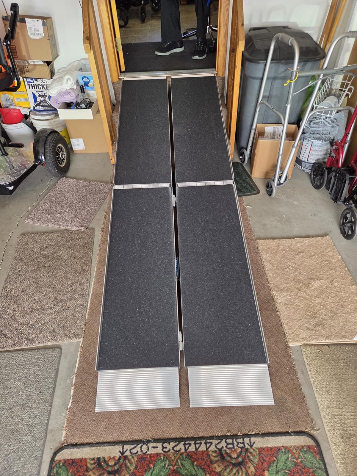 EZ-ACCESS Suitcase Trifold Wheelchair Ramp, Non Slip, 800 lb, Home, 6 ft | Portable Folding, Non Slip Applied Surface, Self-Adjusting Bottom Transition Plates, 800 Lb Capacity, Home Steps and Doorways customer photo 2