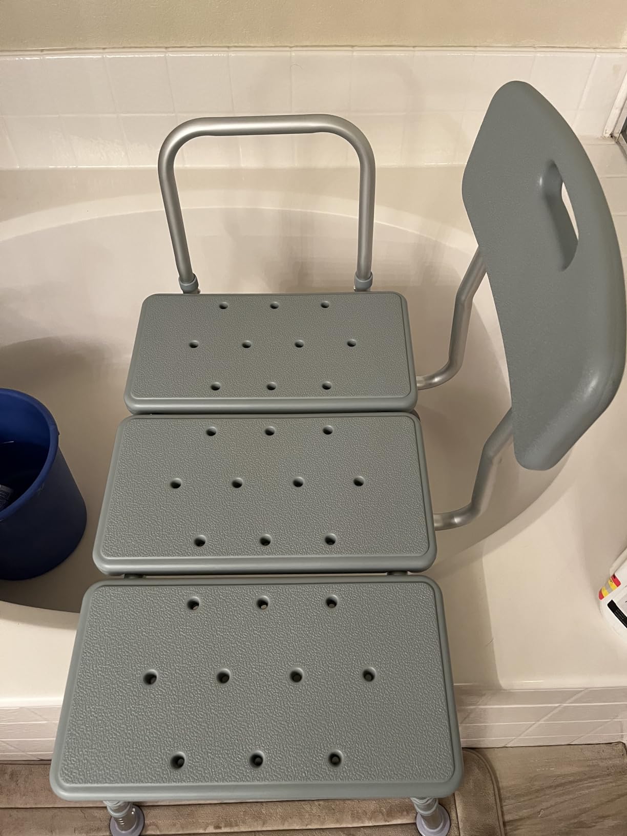 Drive Medical Tub Transfer Bench for Bathtub, Height Adjustable | Adjustable Backrest Offers Flexible, Comfortable Positioning During Bath and Shower Bench Transfers Daily customer photo 1