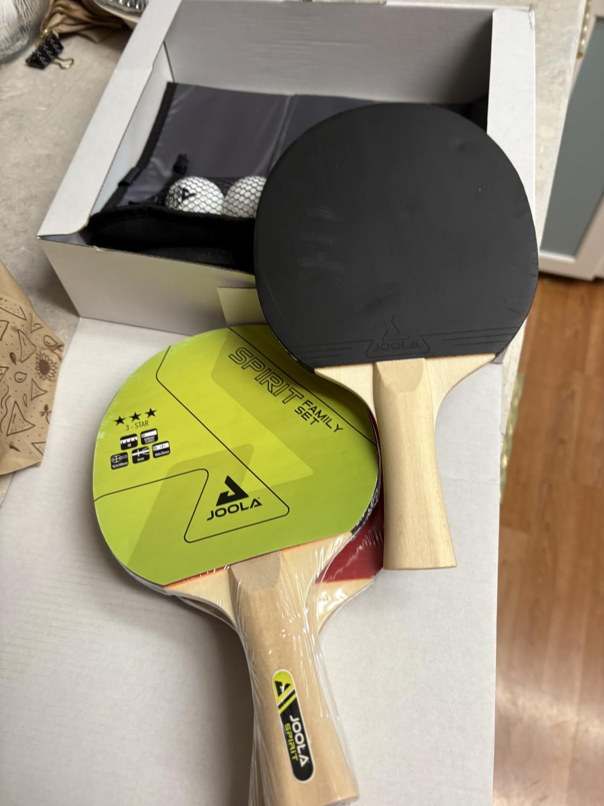 JOOLA Family Premium Ping Pong Paddles Set of 4 - Advanced Table Tennis Rackets, 10 Training 3 Star Ping Pong Balls, and Storage Case - Competitive or Recreational Play - Indoor and Outdoor Compatible customer photo 2
