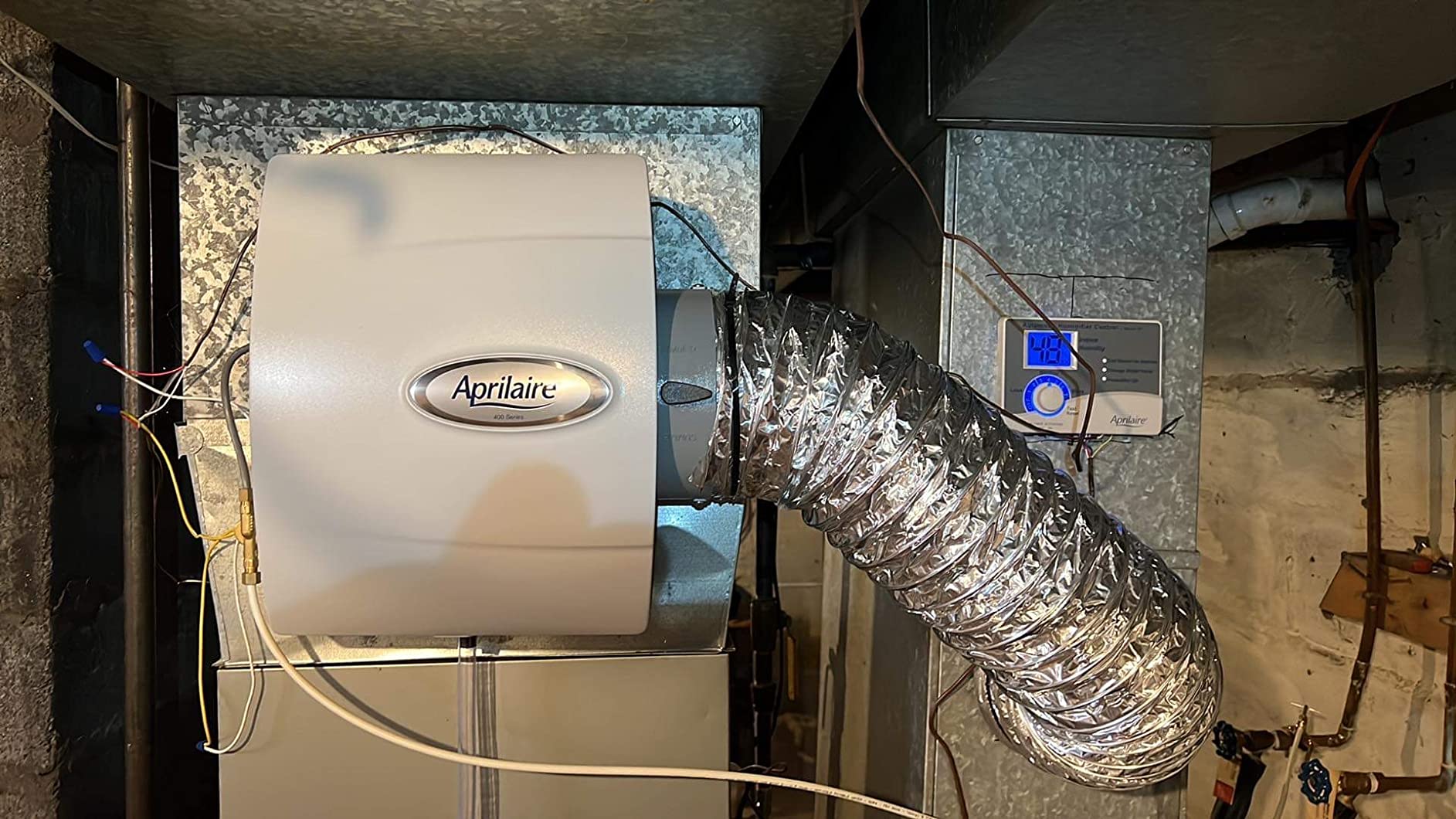 AprilAire 400 Whole-House Humidifier, Automatic Water Saver Furnace Humidifier, Large Capacity Whole-House Humidifier for Homes up to 5,000 Sq. Ft., White customer photo 1