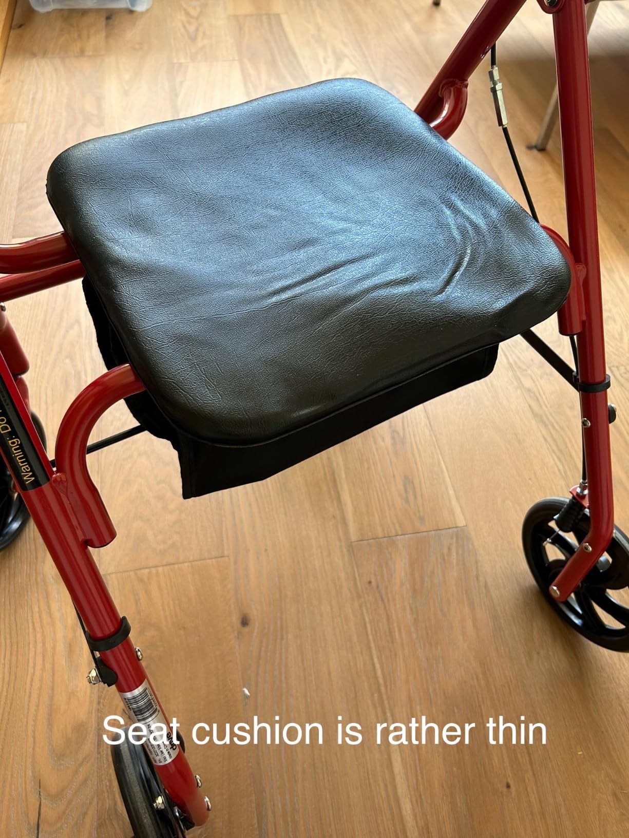 Drive Medical Rollator Walker with Seat, 7.5 Inch Wheels, Red | Rollator Walker Offers Stable, Height Adjustable Mobility Support with Durable Steel Frame and Wheels customer photo 2
