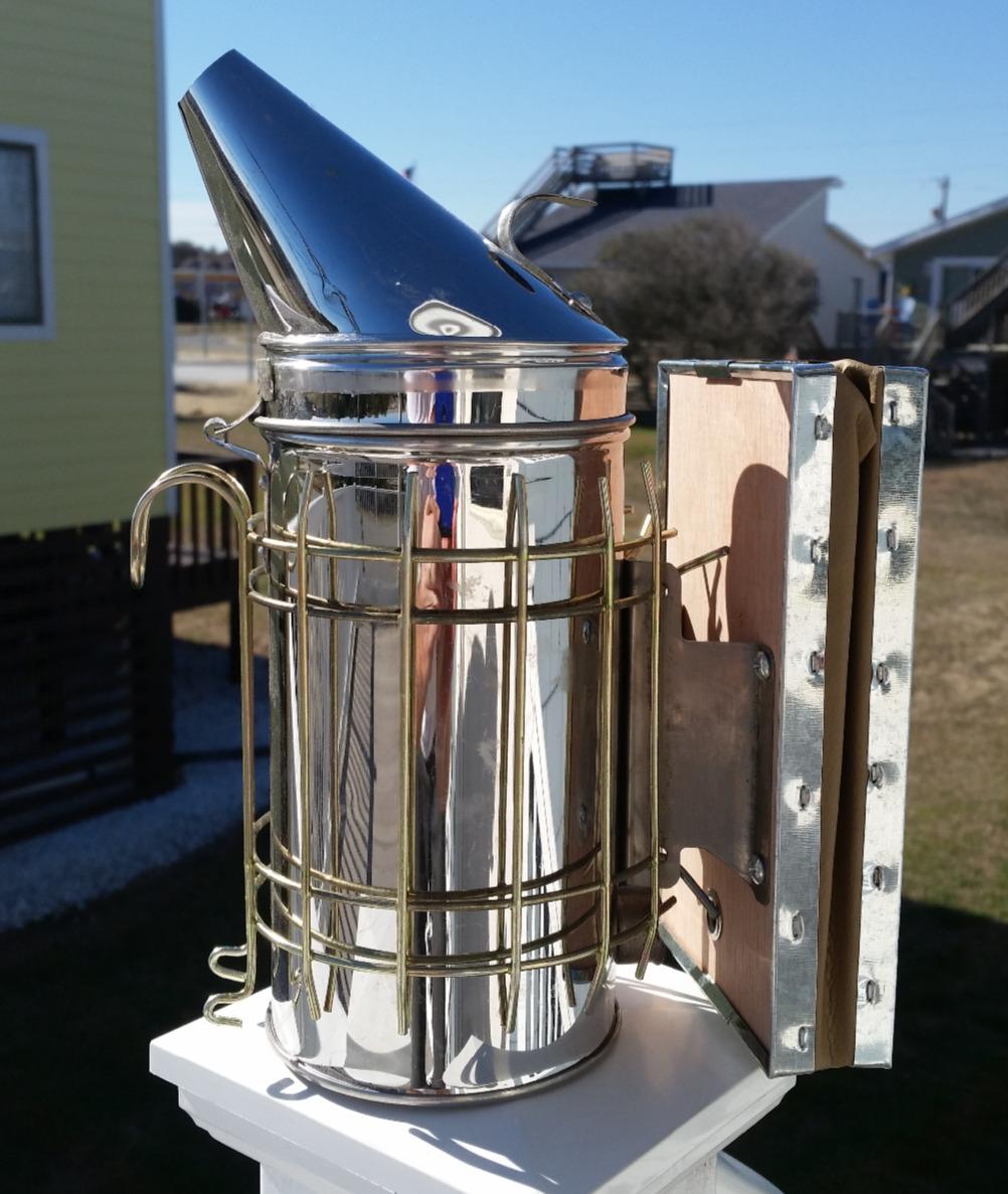 New Bee Hive Smoker Stainless Steel w/Heat Shield Beekeeping Equipment customer photo 2