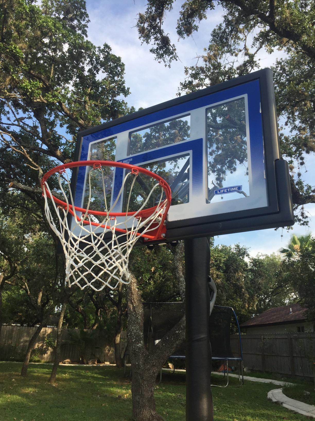 Lifetime In-Ground Fusion Backboard Action Grip Adjustable Basketball System, 48-Inch customer photo 1