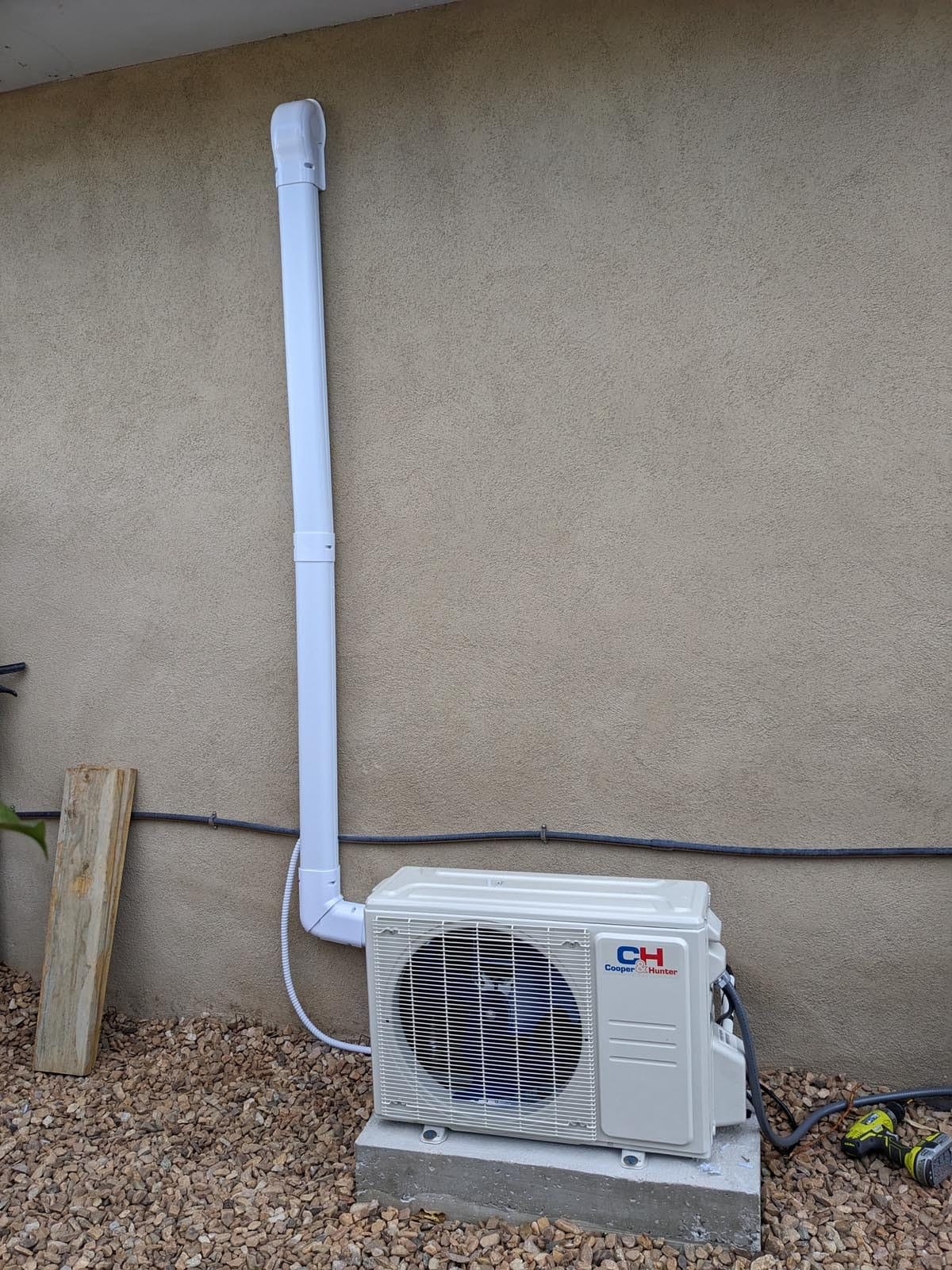 Ductless HVAC Mini Split Line Set Cover - for AC Line Cover (White 3x7.5ft) customer photo 1