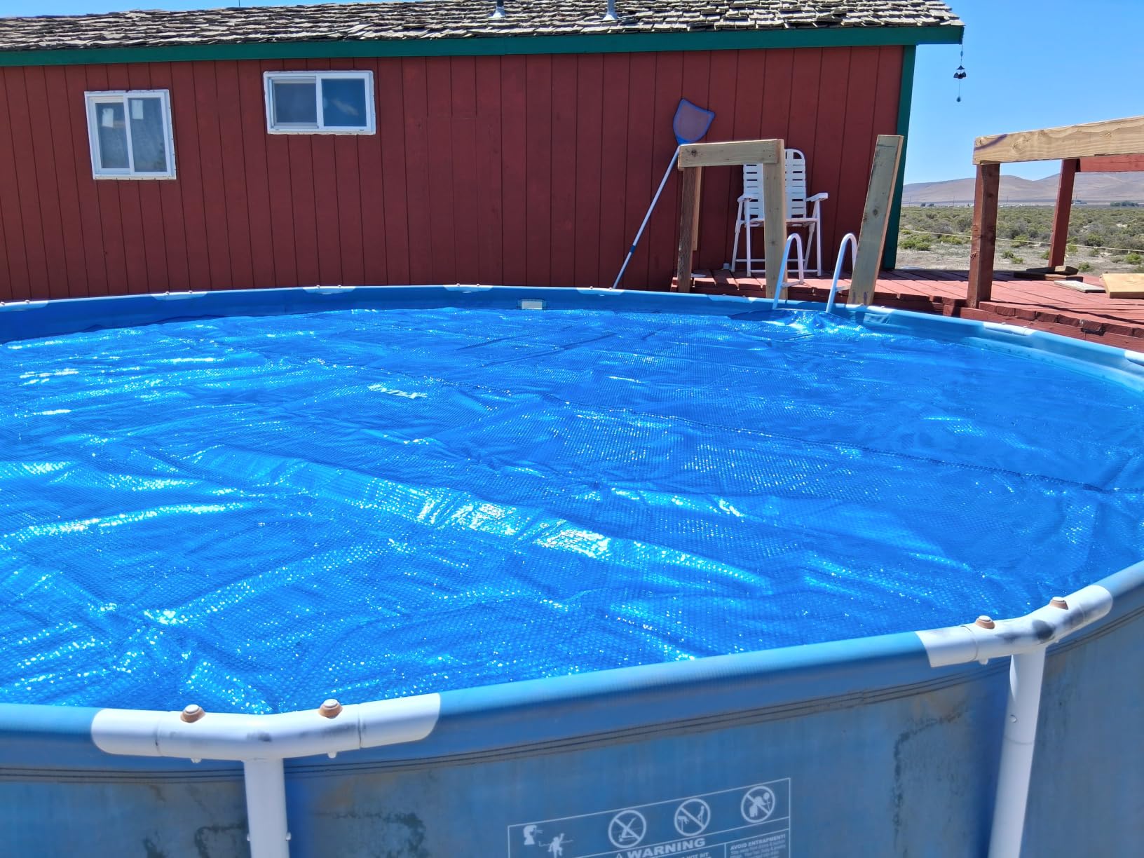 INTEX 28011E Solar Pool Cover: for 10ft Round Easy Set and Metal Frame Pools - Insulates Pool Water - Reduces Water Evaporation - Keeps Debris Out - Reduces Chemical Consumption customer photo 2