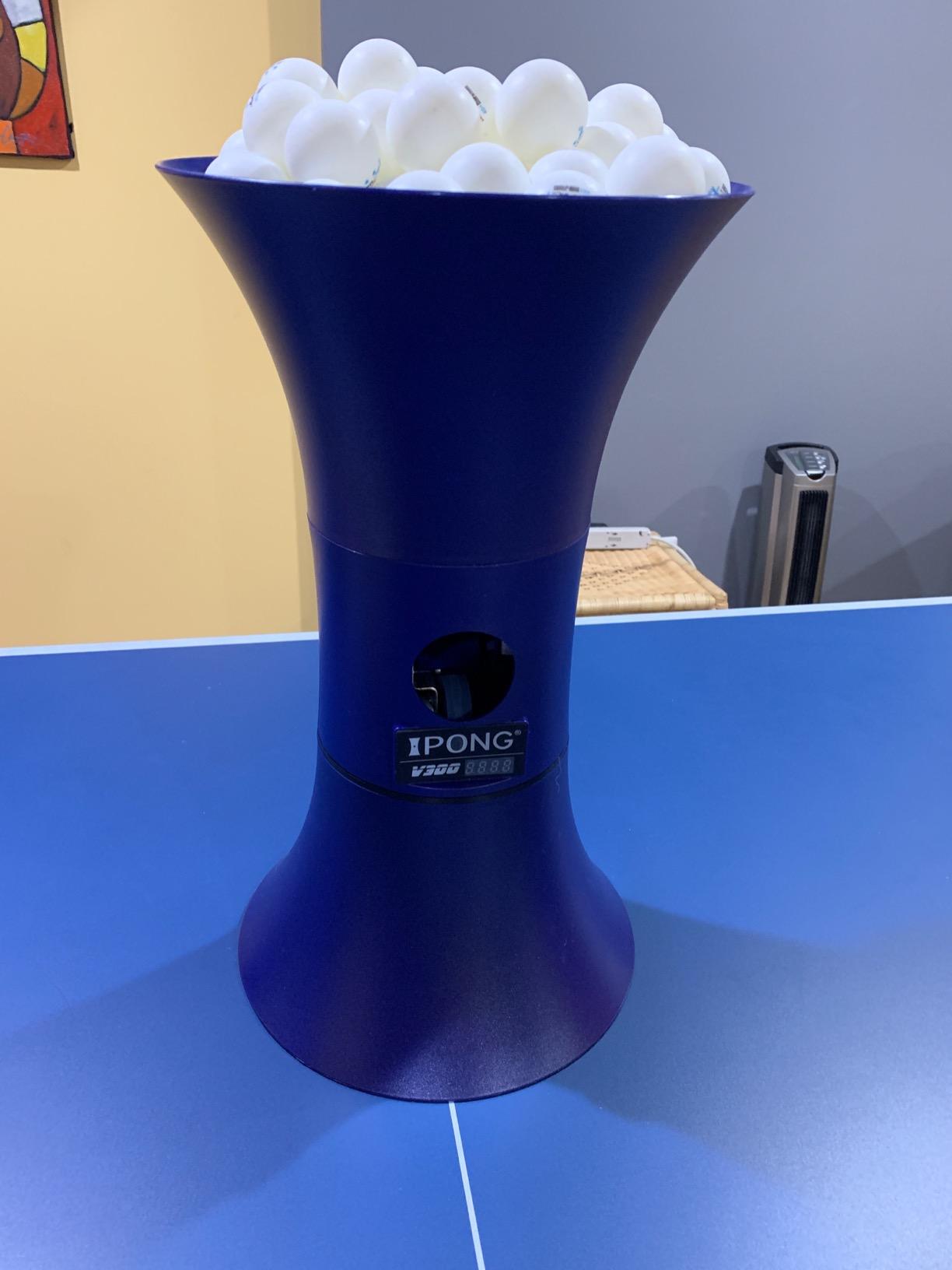 iPong V300 Table Tennis Training Robot - Serves 40mm Regulation Ping Pong Balls Automatically - Play Solo w/o Playback Mode on your Ping Pong Table - Various Models Available, Size 19, Blue customer photo 2