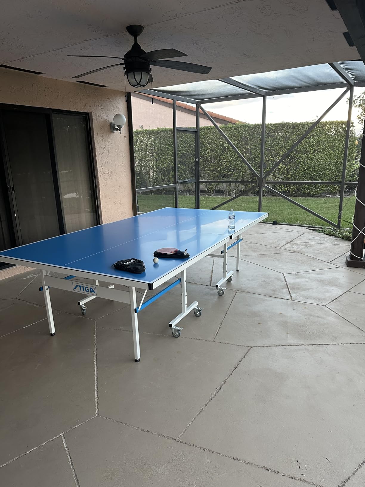 STIGA Outdoor Table Tennis Table - All-Weather Waterproof Aluminum Ping Pong Table with Net & Post, QuickPlay Assembly, 108