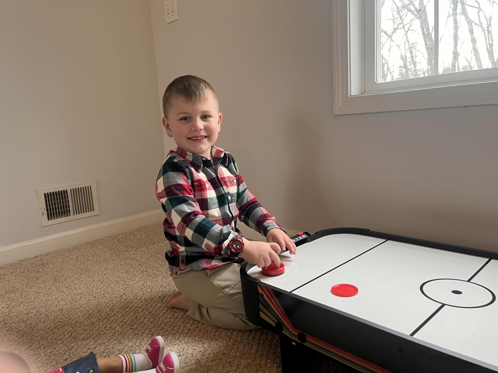 Best Choice Products Portable Tabletop Air Hockey Table w/ 100V Motor, Electric Fan, 2 Strikers, 2 Pucks customer photo 1