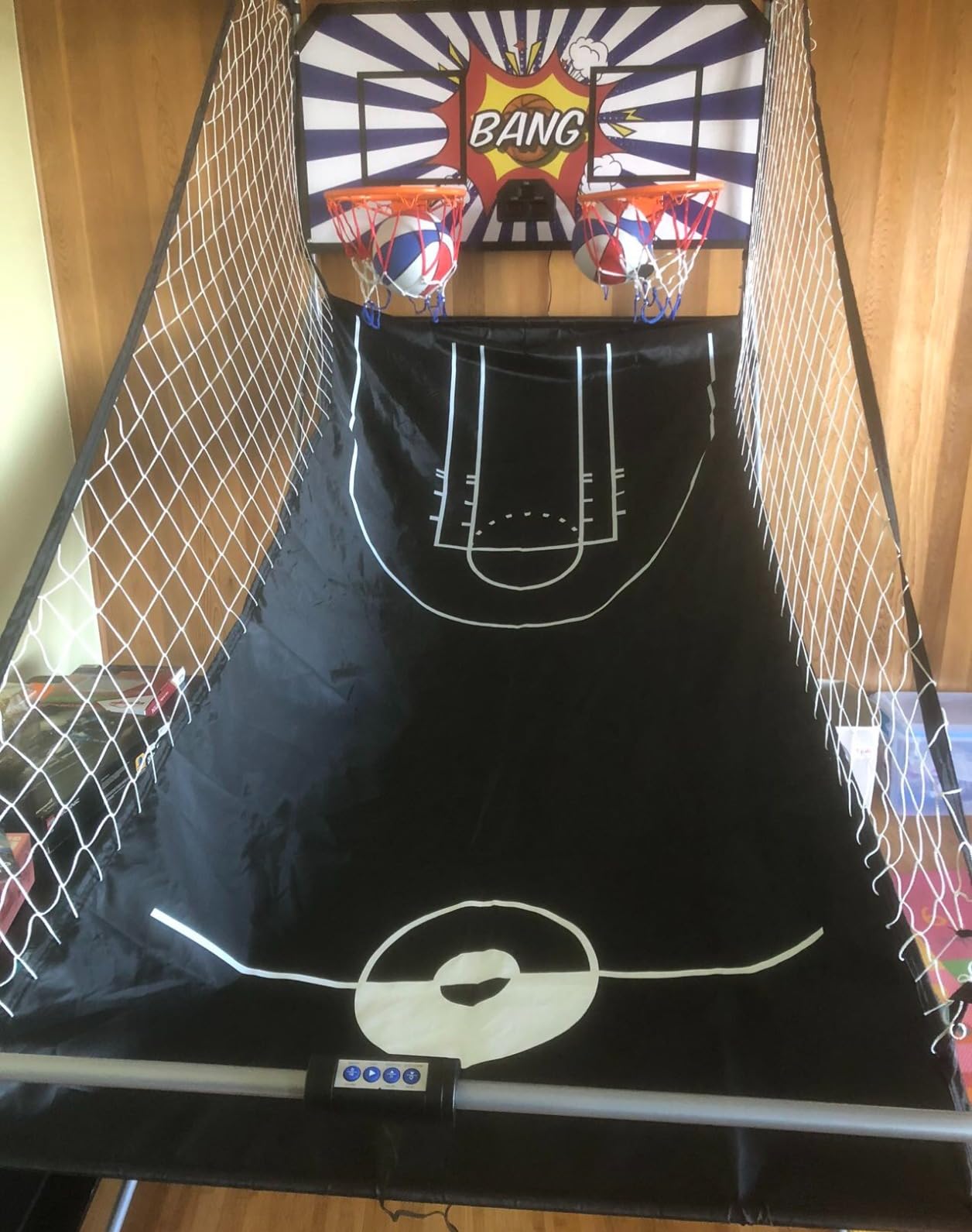 Giantex Foldable Basketball Arcade Game, 8 Game Options, Electronic Double Shot 2 Player w/ 4 Balls and LED Scoring System, Indoor Basketball Game for Kids, Adults customer photo 1