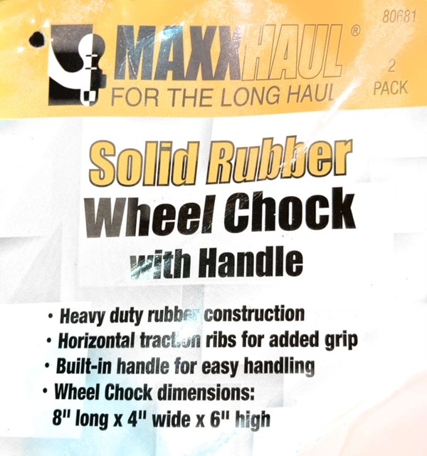 MaxxHaul Rubber Wheel Chock 2 Pack, Large 10