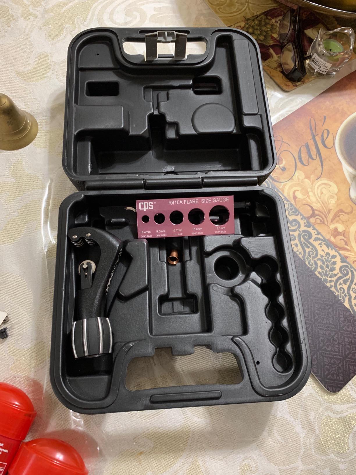 CPS BlackMAX BFT850K Lightweight R-410A Clutch-Type Ecentric Flaring Tool Kit with Flare Size Gauge, Cutter and Deburring Tool customer photo 2