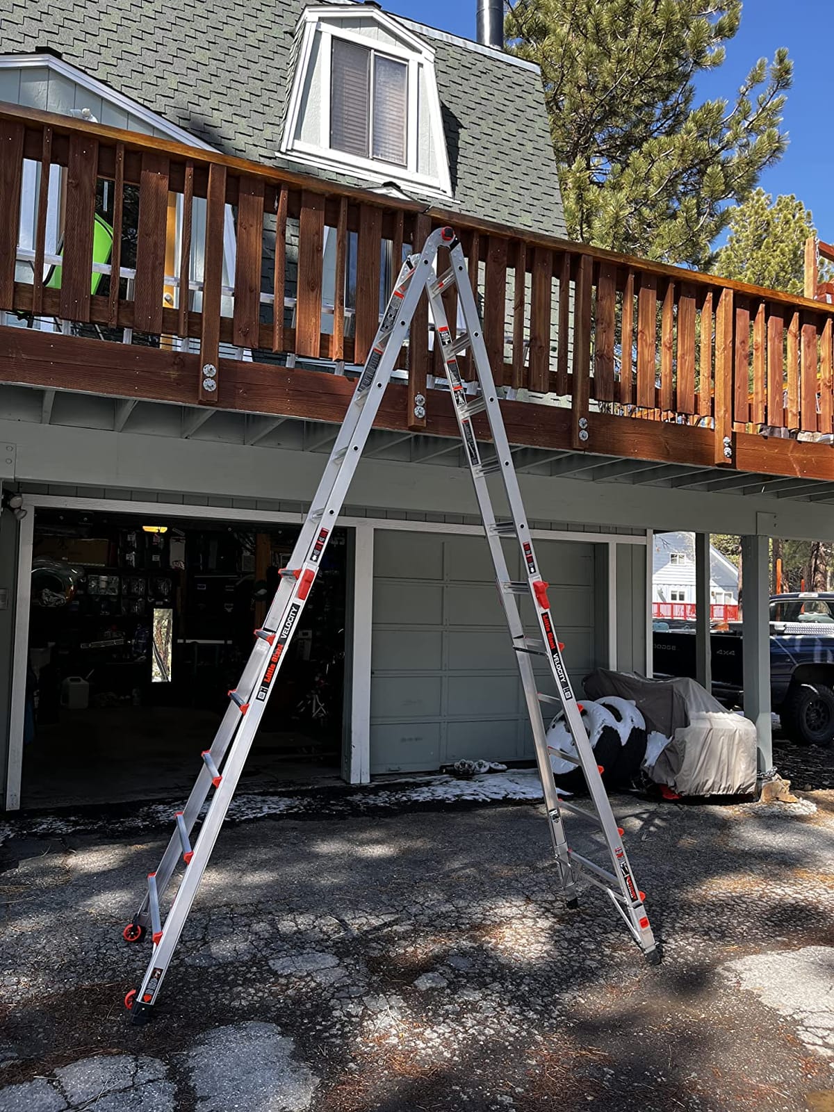 Little Giant Velocity, Aluminum Ladder, 22 ft with Leg Levelers, 15422-801 | Telescoping Multi-Position Ladder, Integrated Leg Levelers, Slip-Resistant Feet, Type IA 300 lbs. Rating customer photo 2