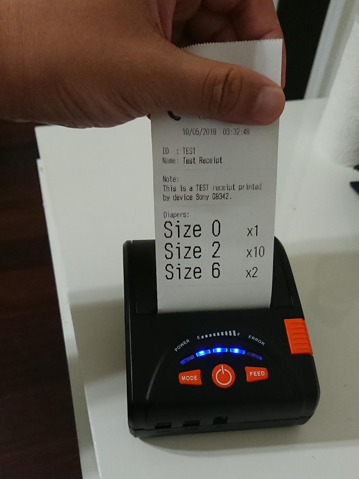 MUNBYN IMP001 Bluetooth Receipt Printer 58mm Mini Wireless POS Thermal, Portable Wireless Thermal Printer for Restaurants and Small Business, Works with Android and Windows customer photo 1