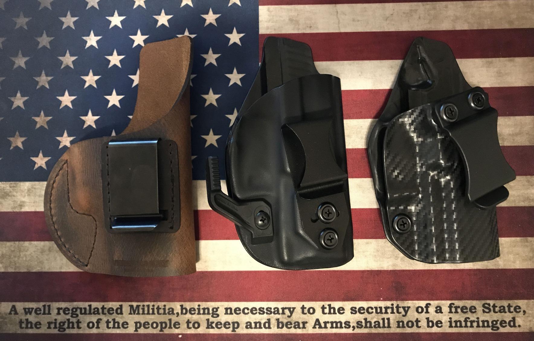 Rounded IWB Holster - Inside Waistband Concealed Carry, American Made, Concealment Express, Carbon Fiber Black Kydex, Optics Ready, Fits: Glock 19/19X/23/32/45 customer photo 1