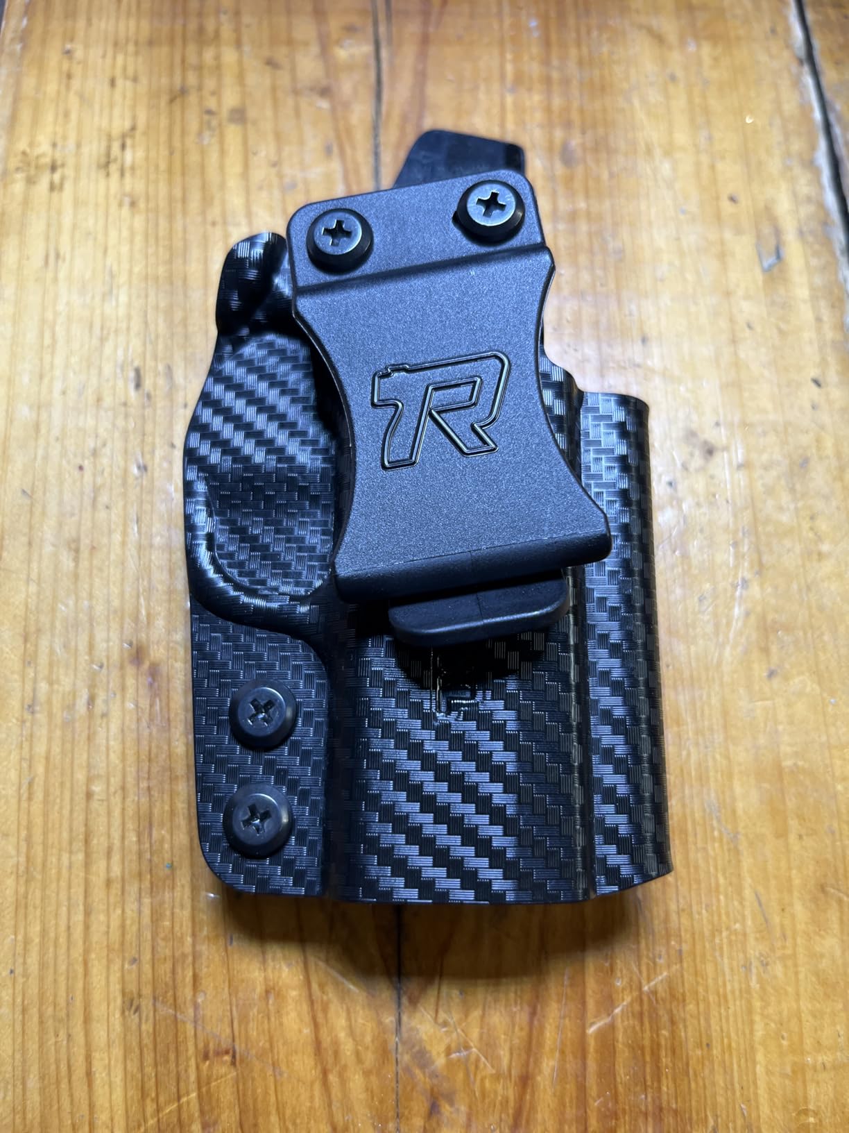 Rounded IWB Holster - Inside Waistband Concealed Carry, American Made, Concealment Express, Carbon Fiber Black Kydex, Optics Ready, Fits: Glock 19/19X/23/32/45 customer photo 2