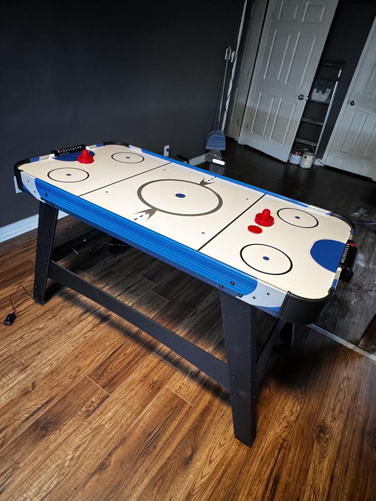 Best Choice Products 58in Mid-Size Arcade Style Air Hockey Table w/ 2 Pucks, 2 Pushers, Digital LED Score Board, Powerful 12V Motor customer photo 2