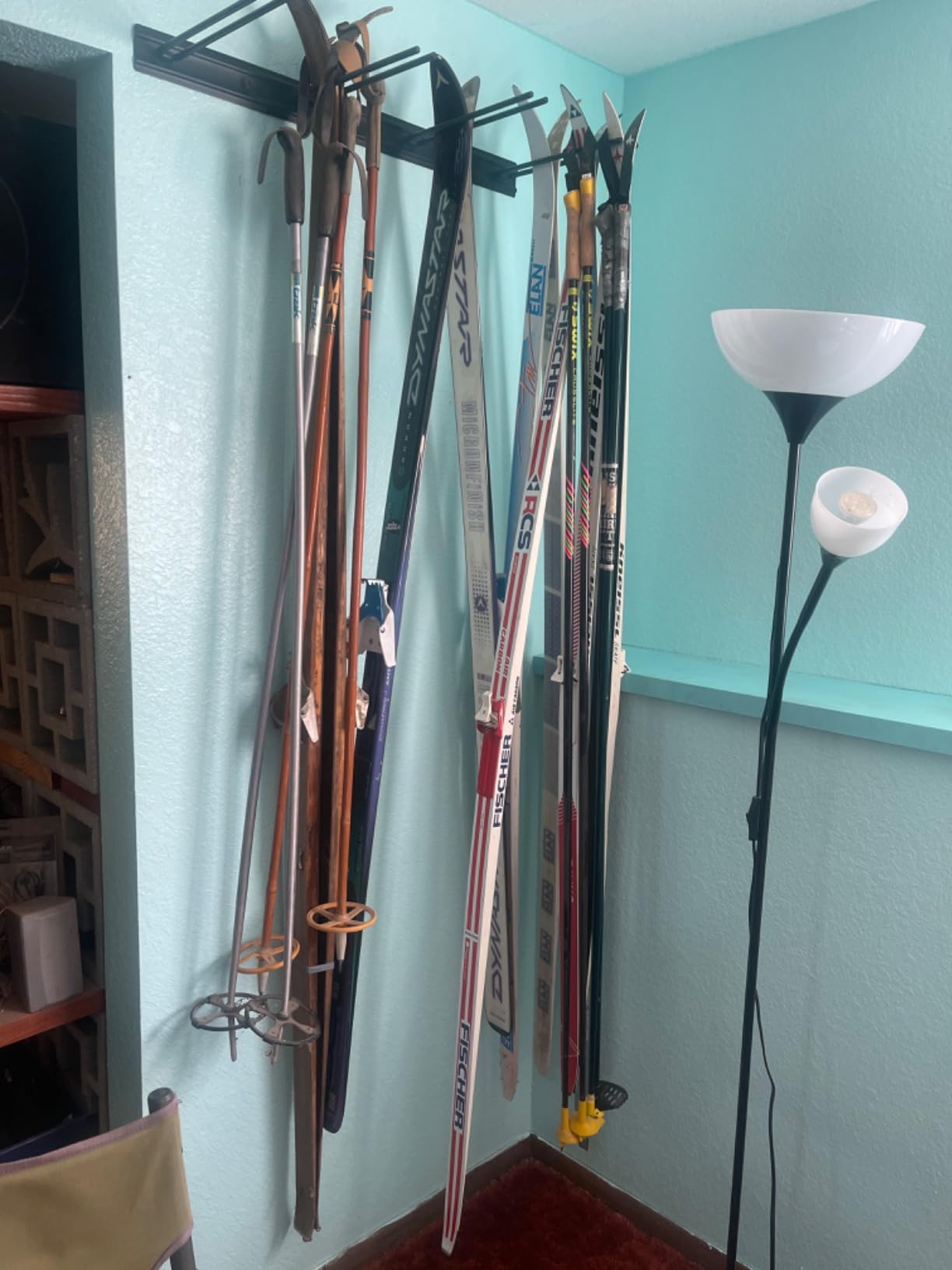 StoreYourBoard Ski Rack Wall Mount, Holds 8 Pairs, Ski & Snowboard Storage | Ski Wall Mount, Ski Rack for Garage, Snowboard Wall Rack, Fixed Slot Design customer photo 2