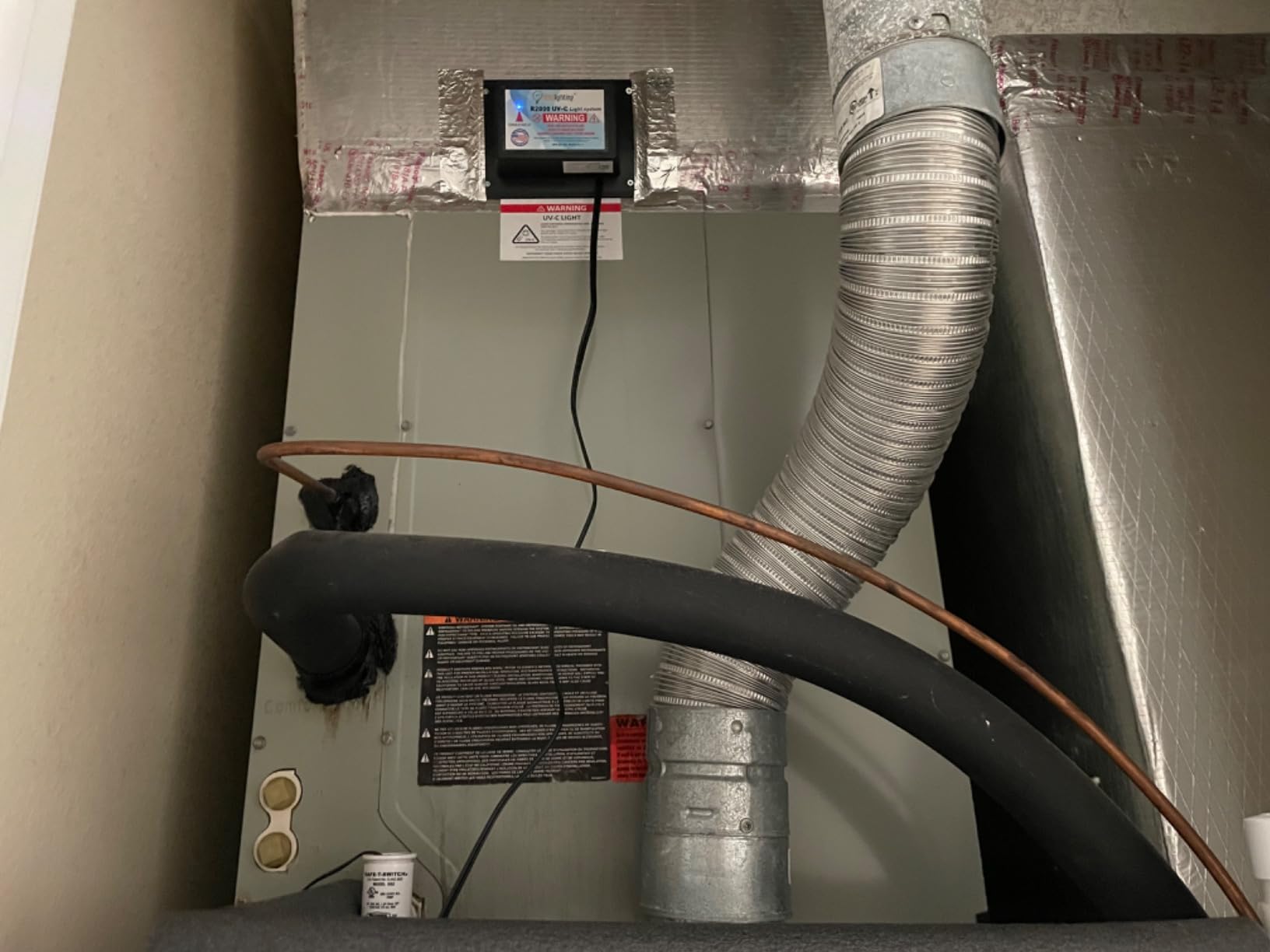 REKO Lighting R2000 Air Purifier Whole House Uv uvc Light in Duct for HVAC Ac (Air Conditioning) Duct customer photo 1