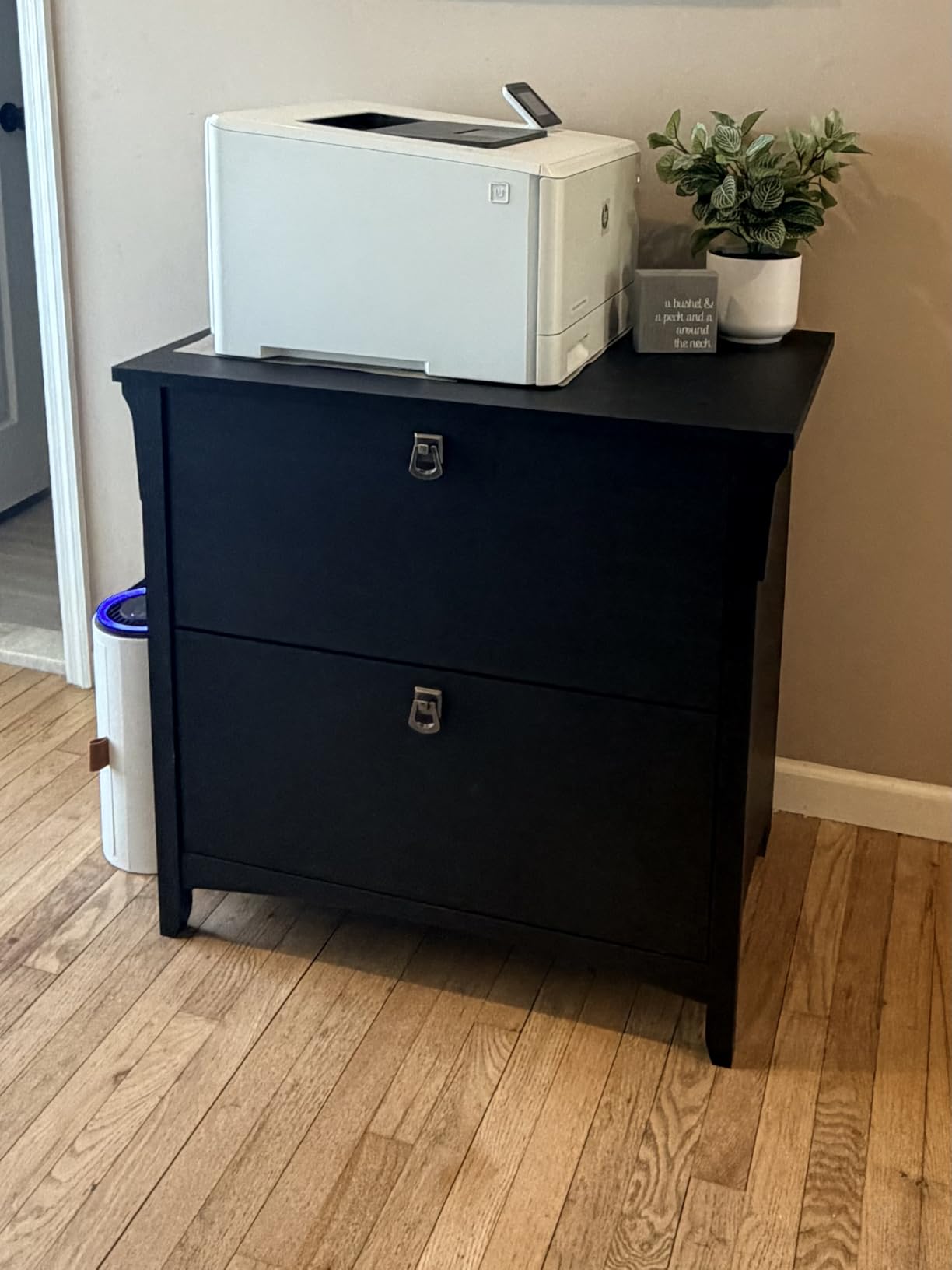 Bush Home Salinas 2 Drawer Lateral File Cabinet in Vintage Black, Home Office Storage Solution, Organizer with Drawers for Workspace, Filing Unit customer photo 2